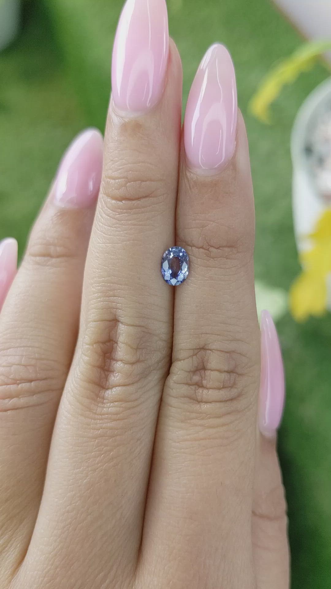 0.65 Ct. Blue Sapphire from Ceylon (Sri Lanka) Size Video