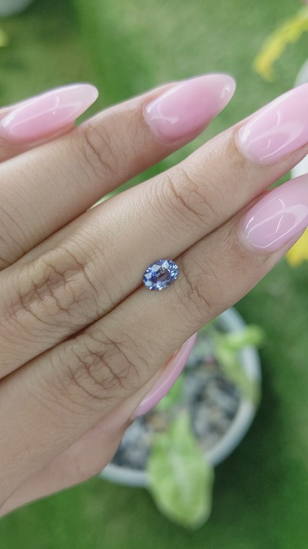 0.65 Ct. Blue Sapphire from Ceylon (Sri Lanka) Size Video