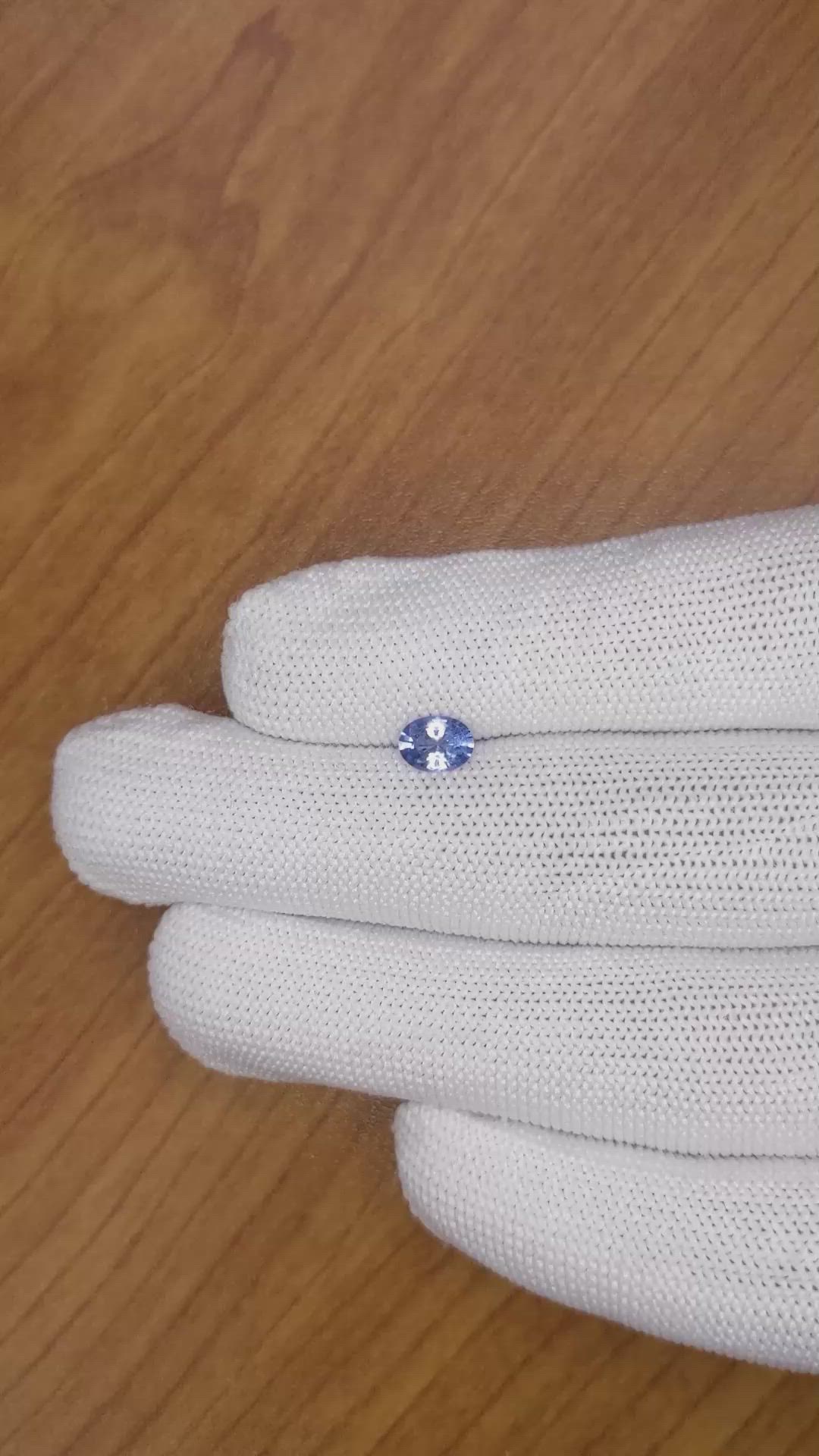 0.76 Ct. Blue Sapphire from Ceylon (Sri Lanka) Size Video