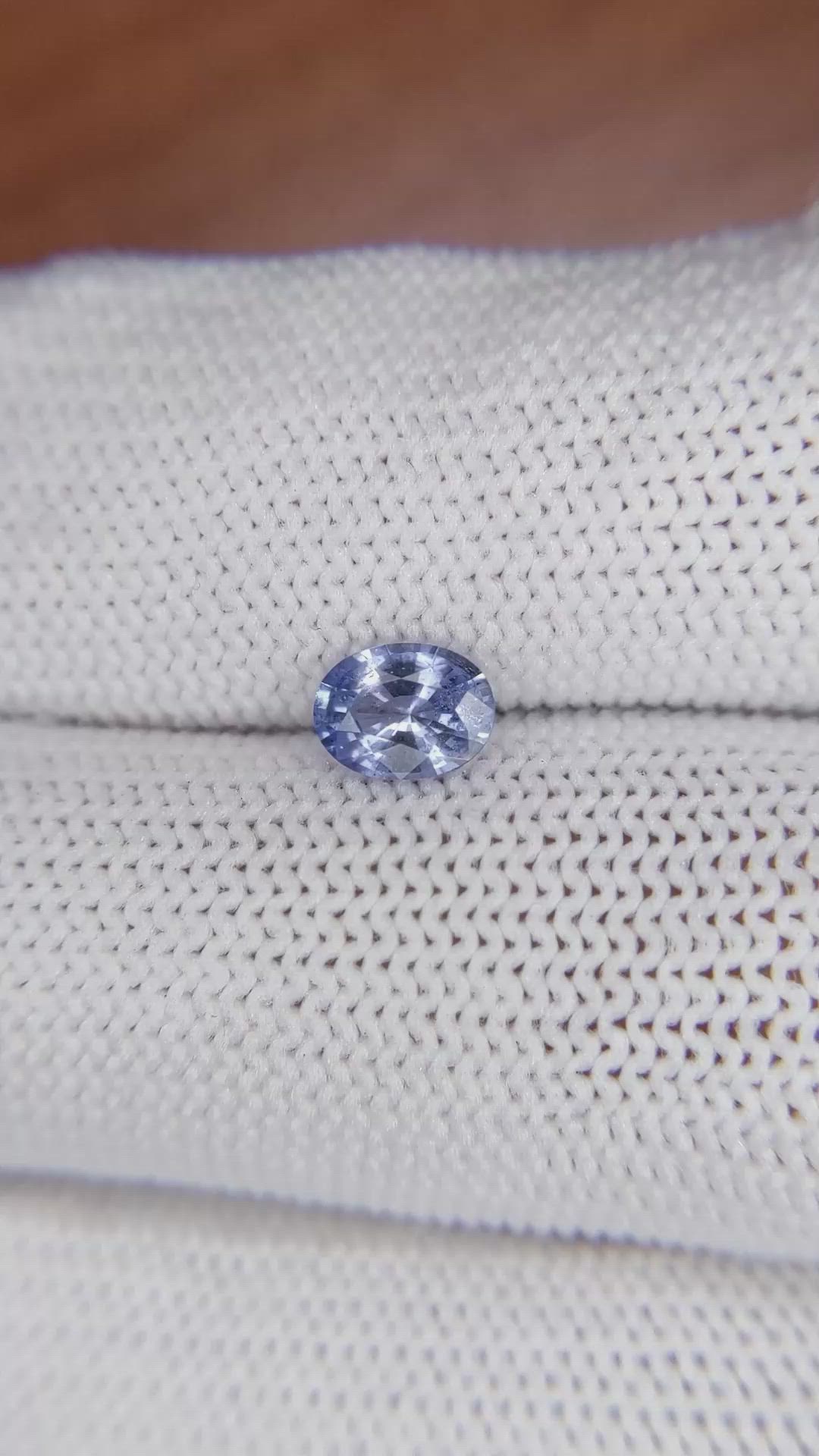 0.76 Ct. Blue Sapphire from Ceylon (Sri Lanka) Size Video