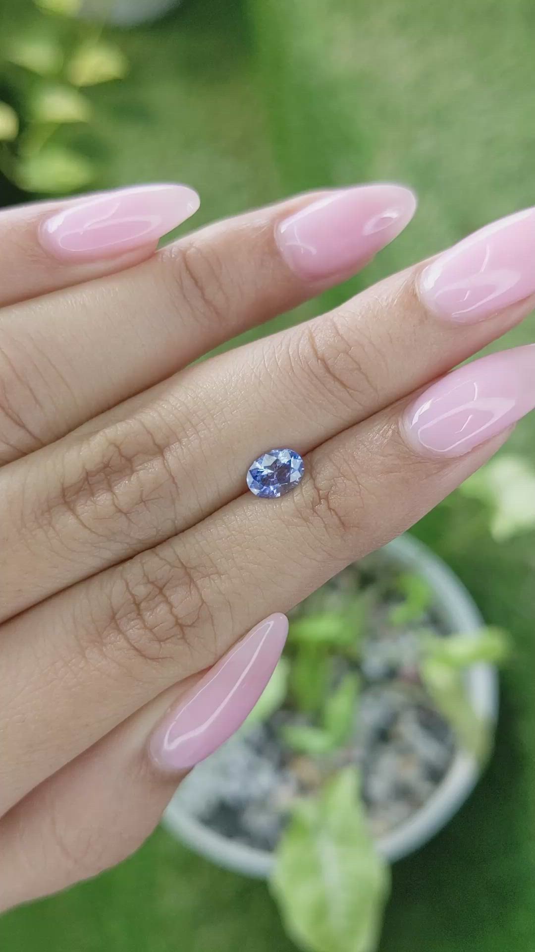 0.76 Ct. Blue Sapphire from Ceylon (Sri Lanka) Size Video