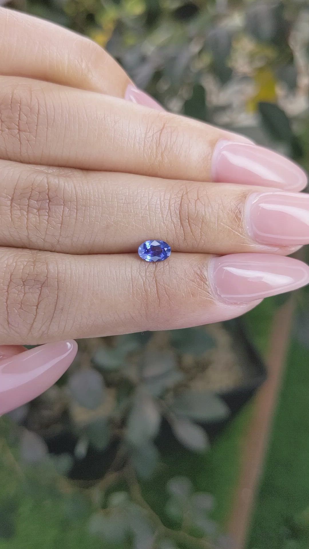 0.43 Ct. Blue Sapphire from Ceylon (Sri Lanka) Size Video