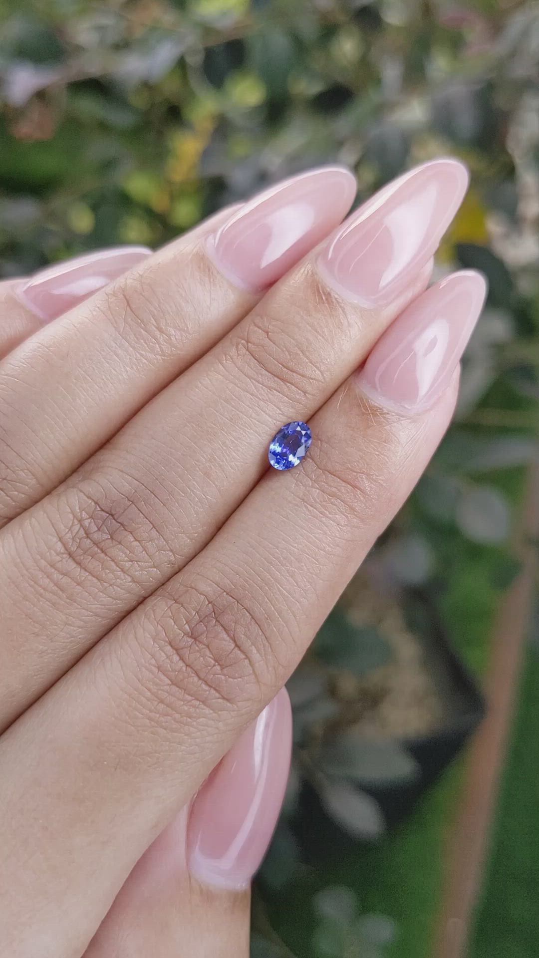 0.43 Ct. Blue Sapphire from Ceylon (Sri Lanka) Size Video