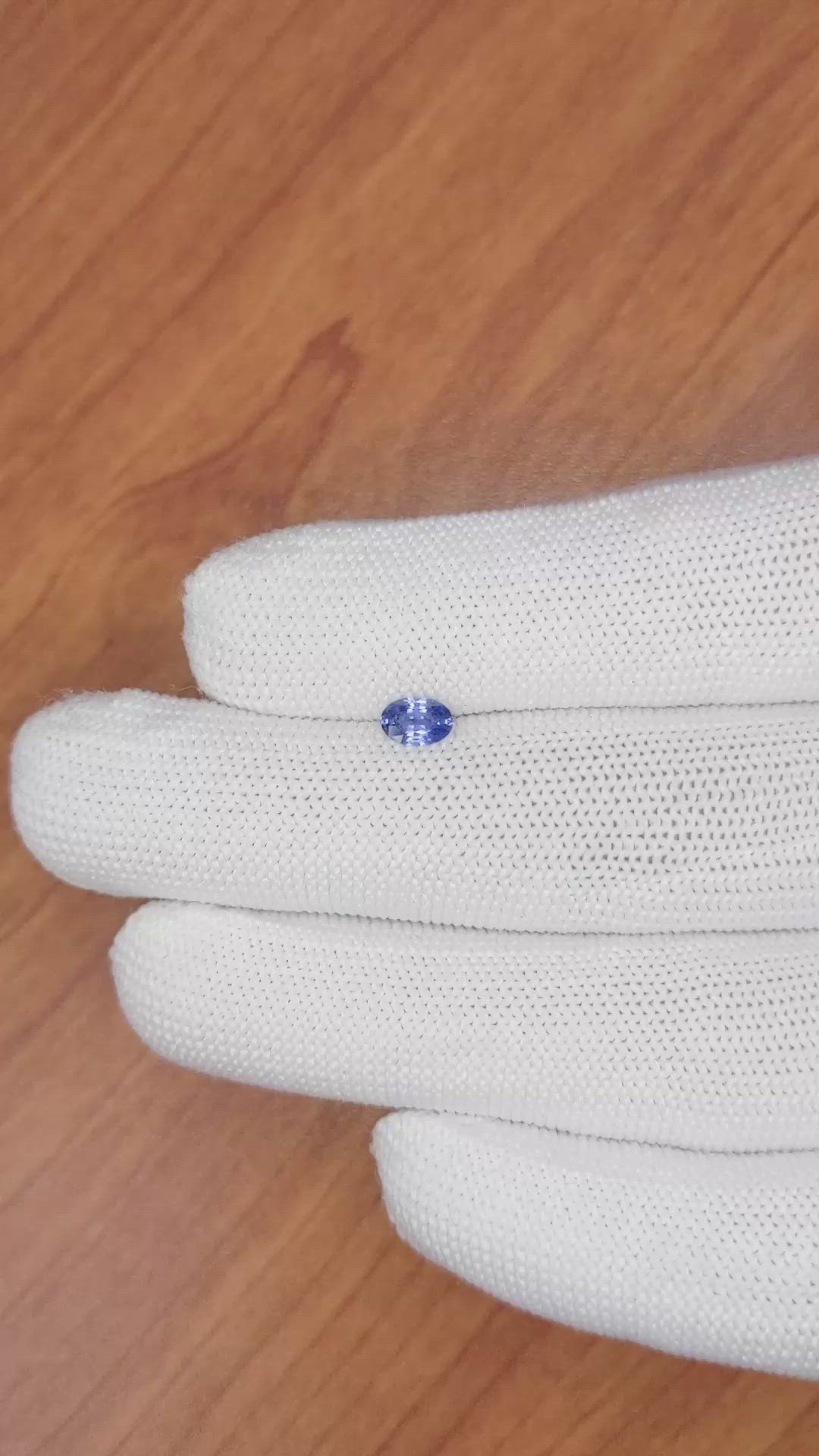0.43 Ct. Blue Sapphire from Ceylon (Sri Lanka) Size Video