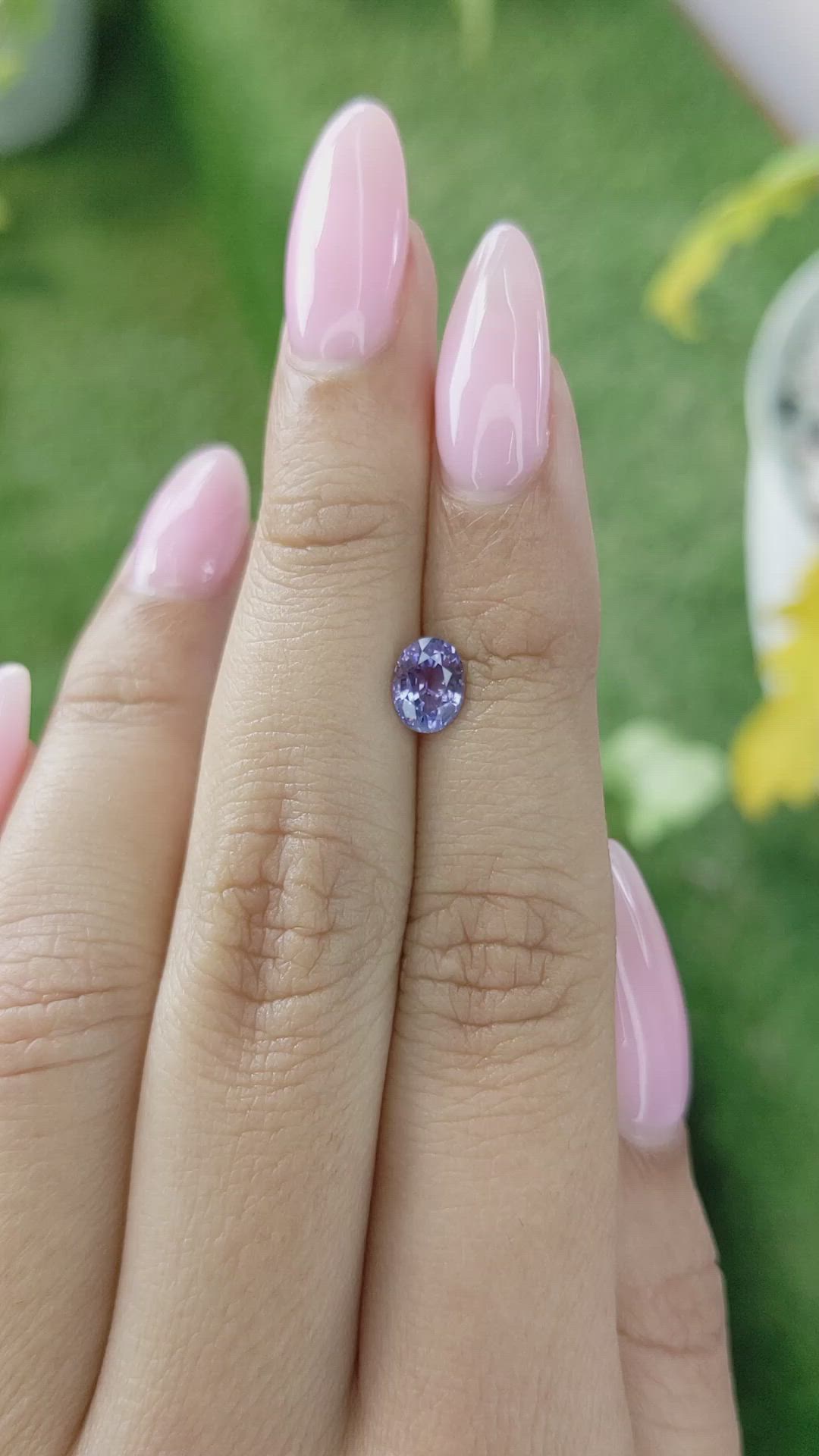 0.96 Ct. Bluish Purple Sapphire from Ceylon (Sri Lanka) Size Video