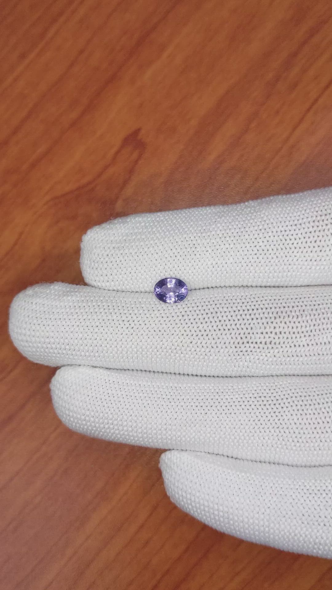 0.96 Ct. Bluish Purple Sapphire from Ceylon (Sri Lanka) Size Video
