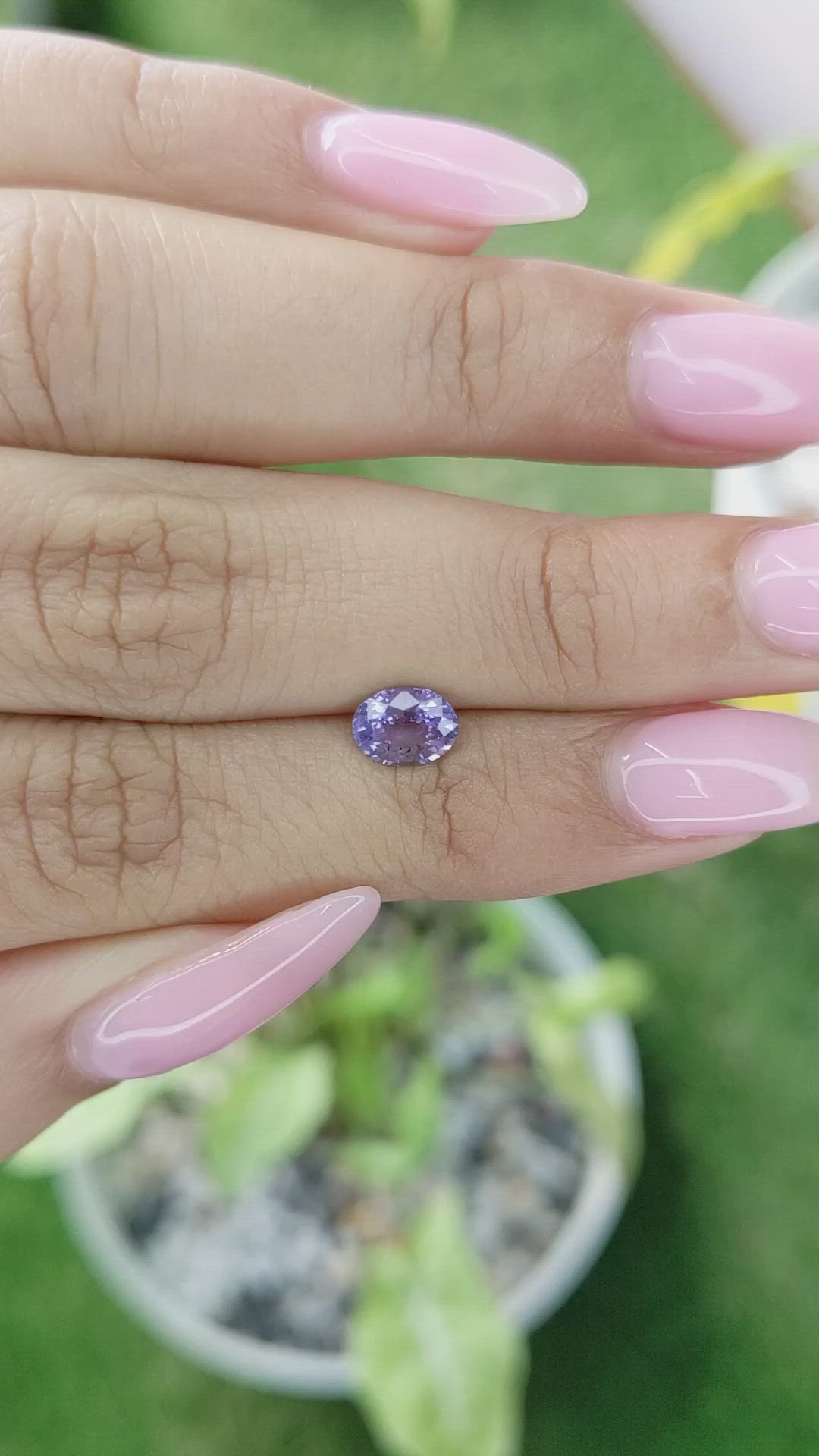 0.96 Ct. Bluish Purple Sapphire from Ceylon (Sri Lanka) Size Video