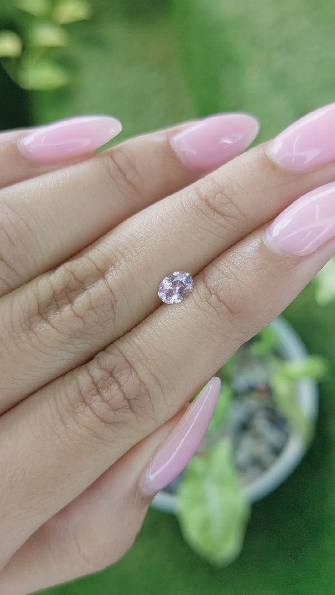 0.46 Ct. Pinkish Purple Sapphire from Ceylon (Sri Lanka) Size Video