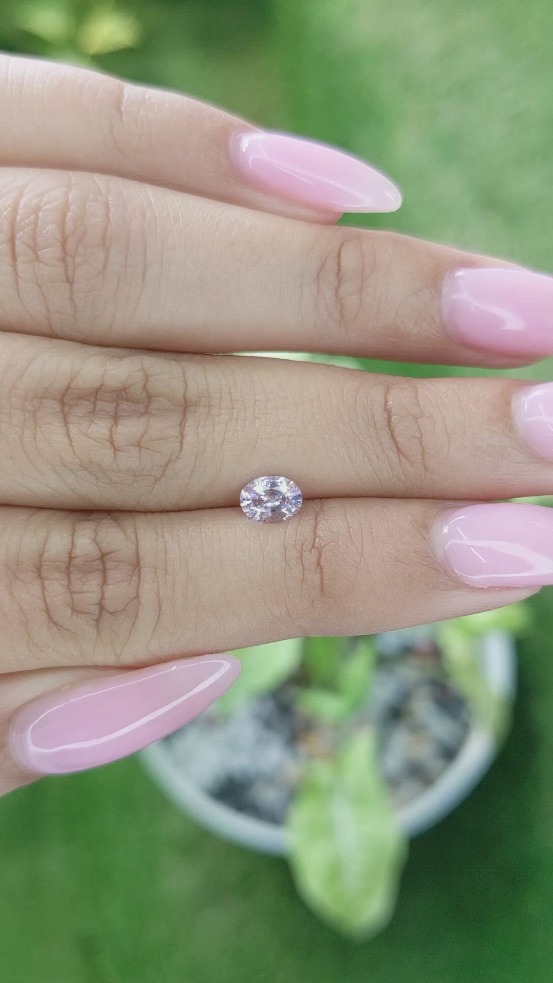 0.46 Ct. Pinkish Purple Sapphire from Ceylon (Sri Lanka) Size Video