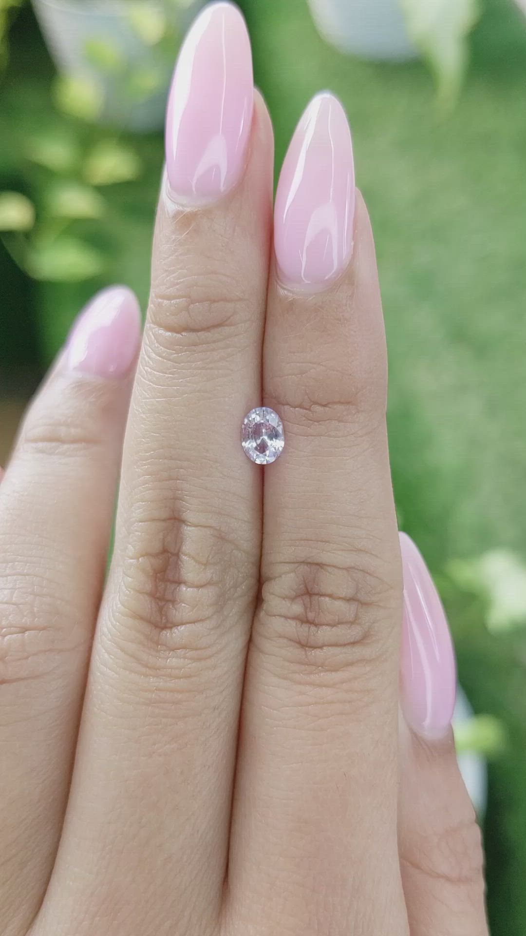 0.46 Ct. Pinkish Purple Sapphire from Ceylon (Sri Lanka) Size Video