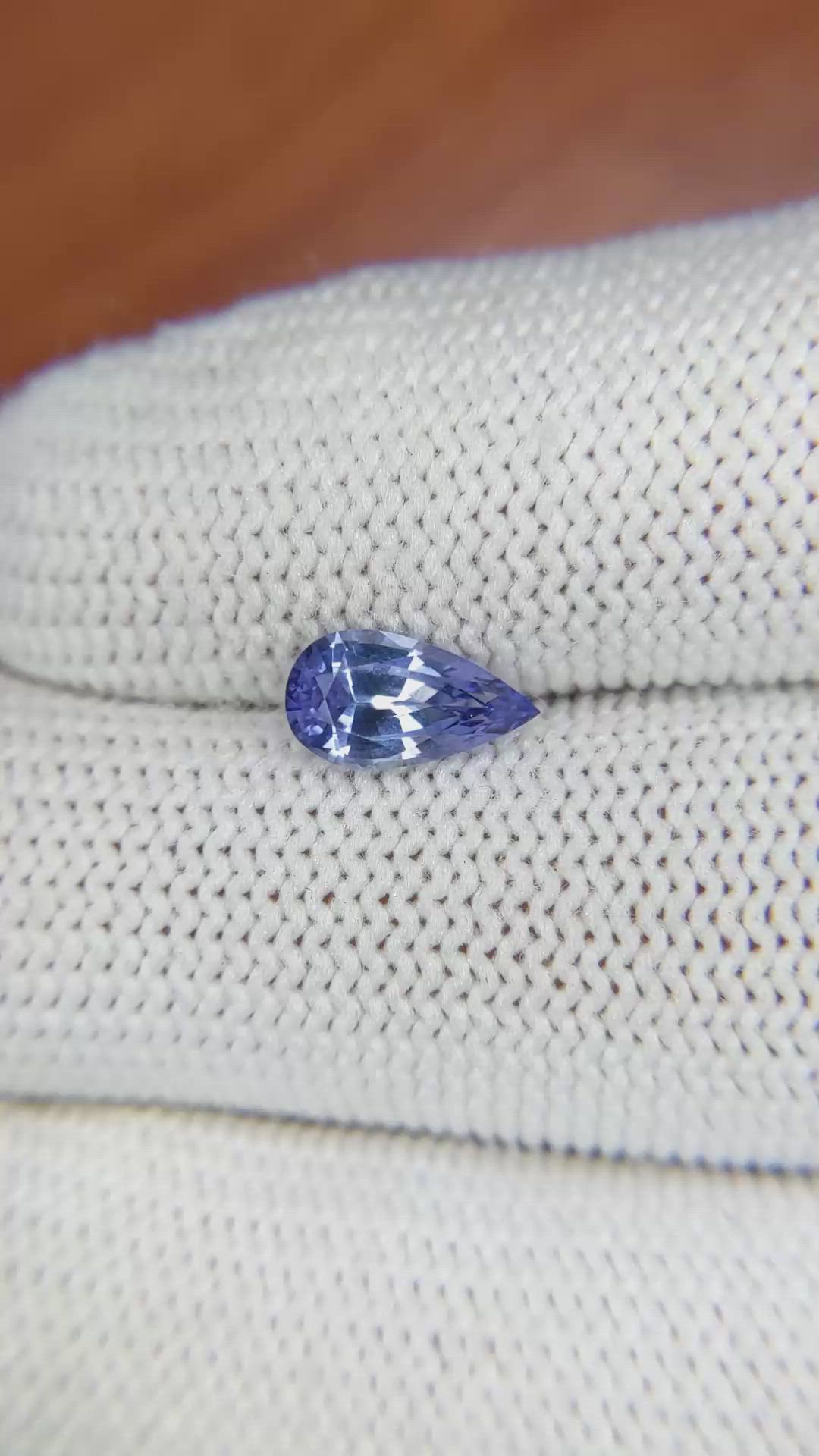 1.24 Ct. Blue Sapphire from Ceylon (Sri Lanka) Size Video