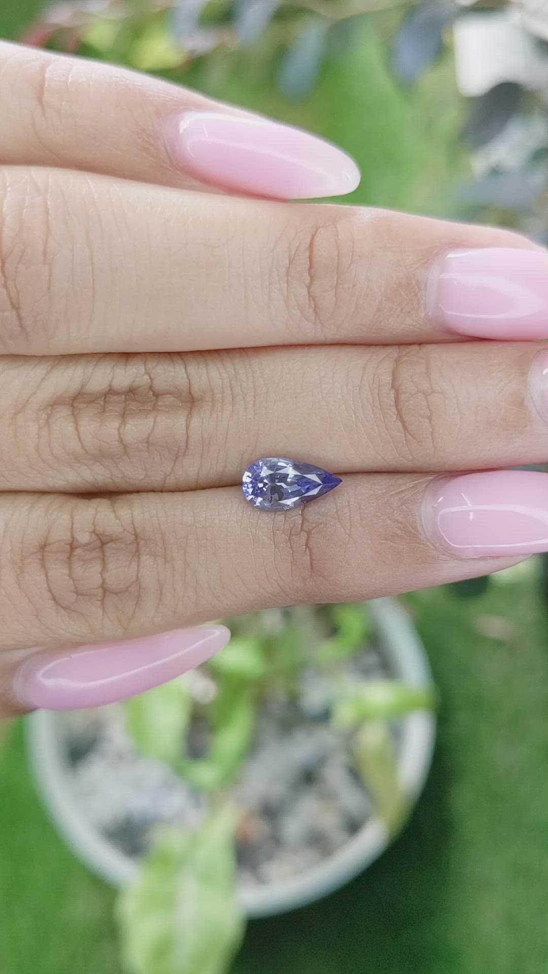 1.24 Ct. Blue Sapphire from Ceylon (Sri Lanka) Size Video