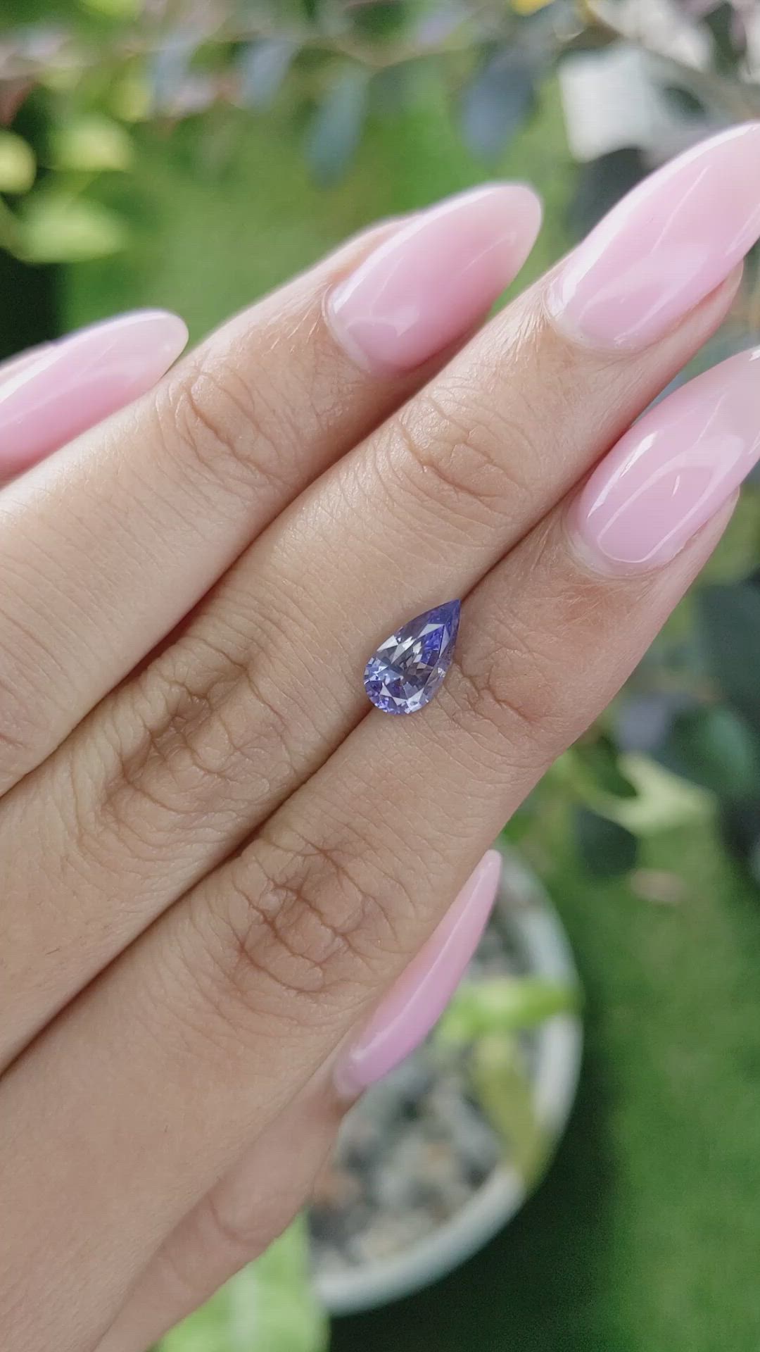 1.24 Ct. Blue Sapphire from Ceylon (Sri Lanka) Size Video