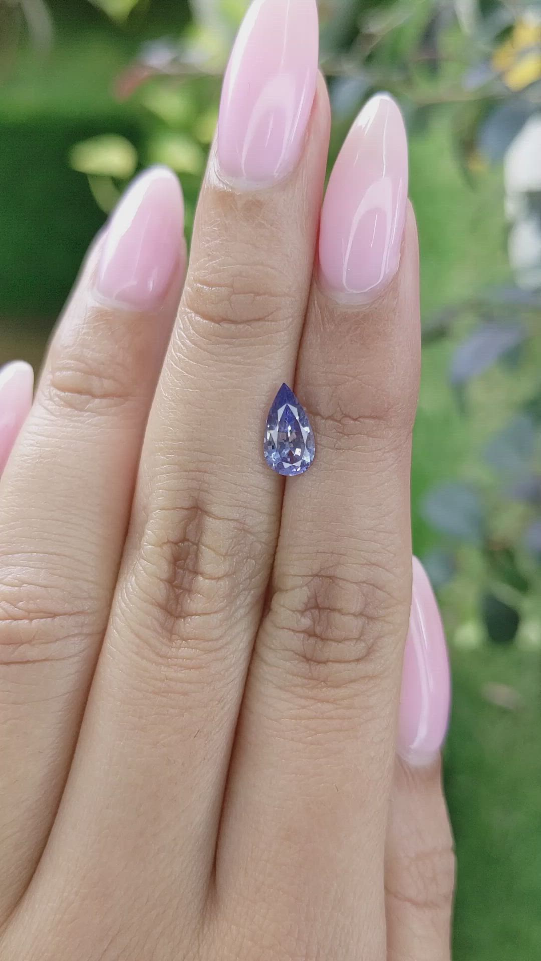 1.24 Ct. Blue Sapphire from Ceylon (Sri Lanka) Size Video