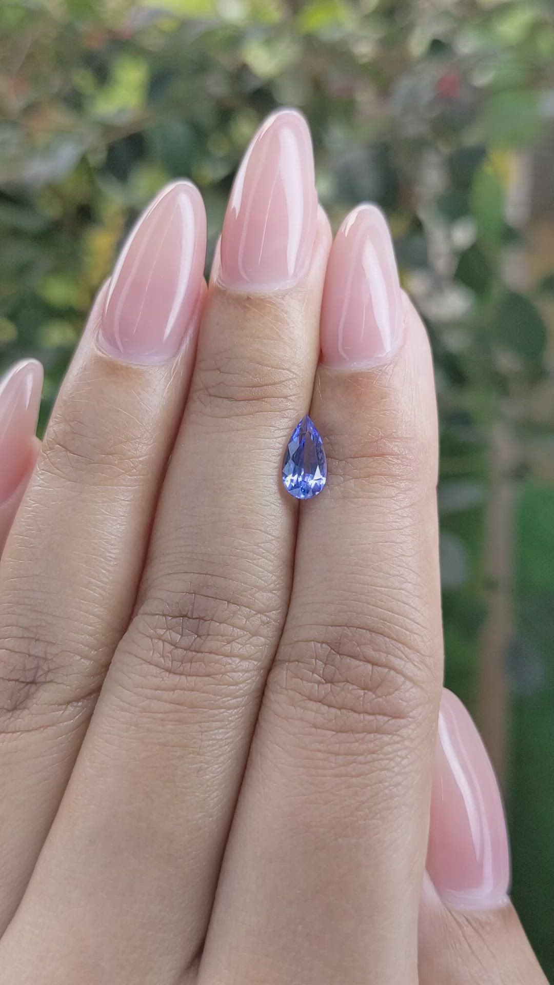 1.02 Ct. Blue Sapphire from Ceylon (Sri Lanka) Size Video