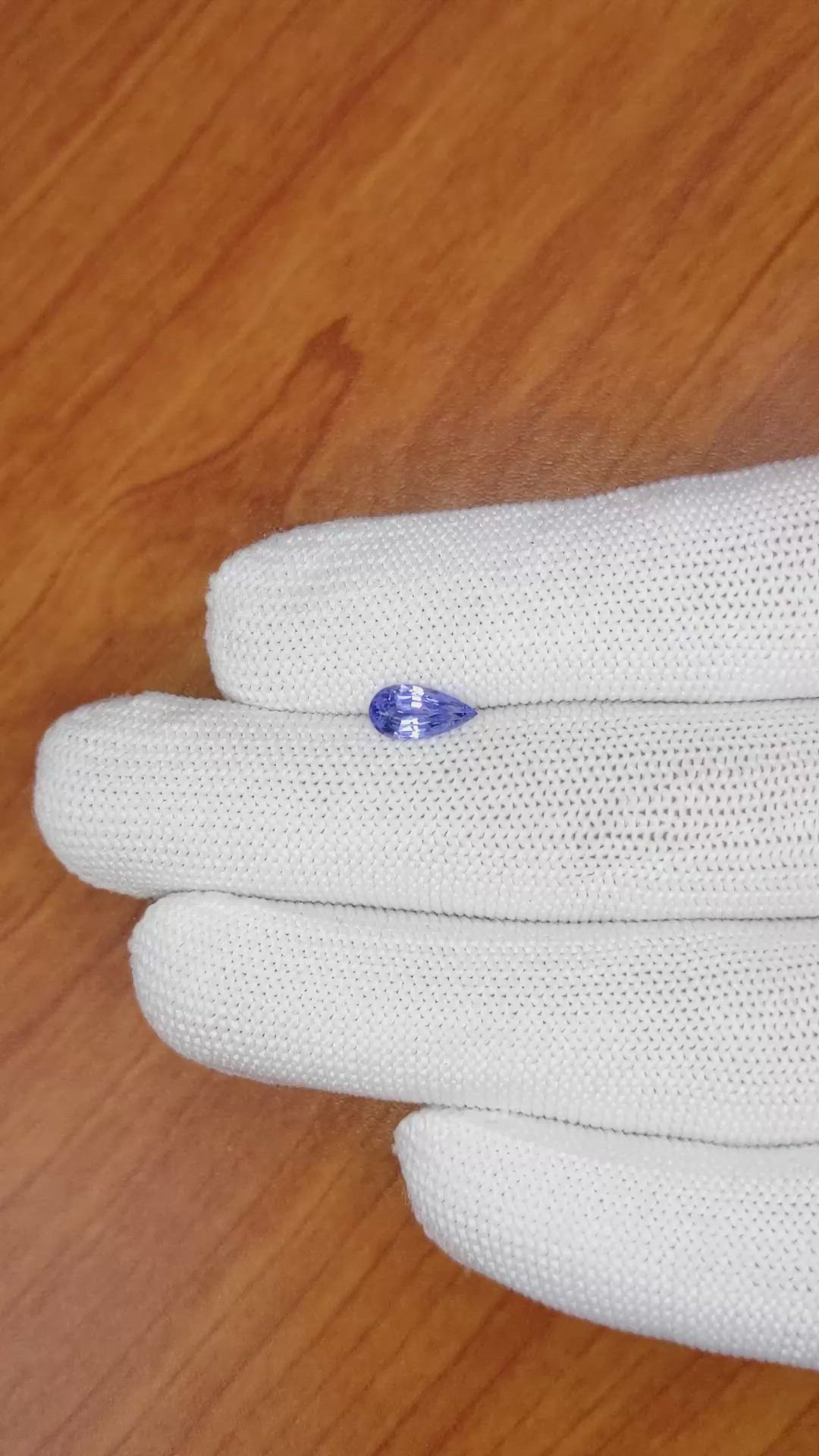 1.02 Ct. Blue Sapphire from Ceylon (Sri Lanka) Size Video