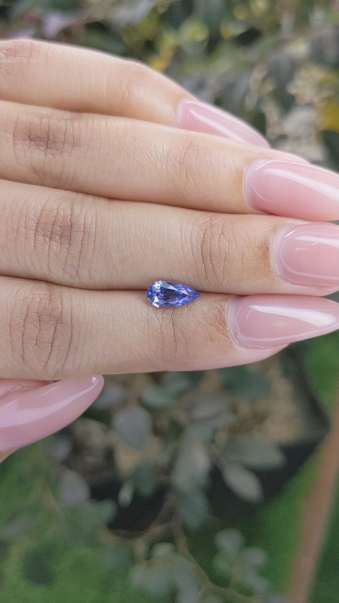 1.02 Ct. Blue Sapphire from Ceylon (Sri Lanka) Size Video