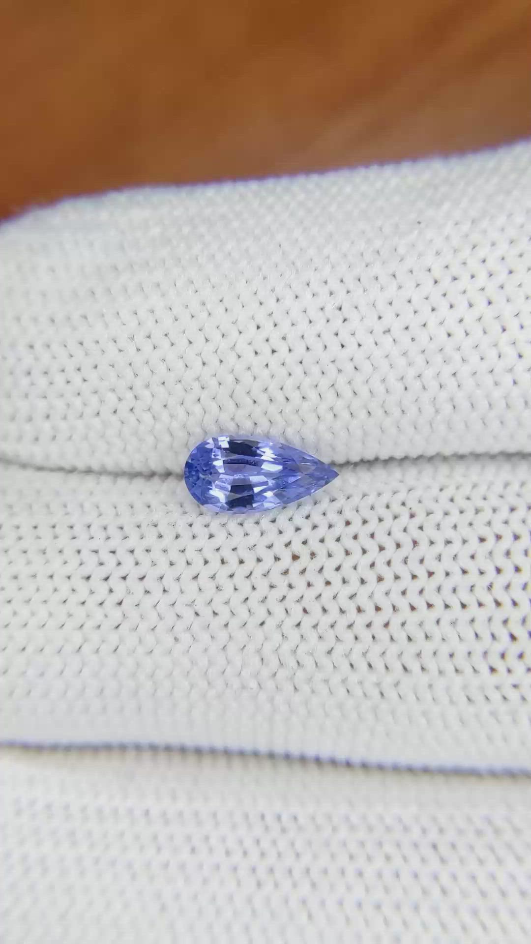 1.02 Ct. Blue Sapphire from Ceylon (Sri Lanka) Size Video