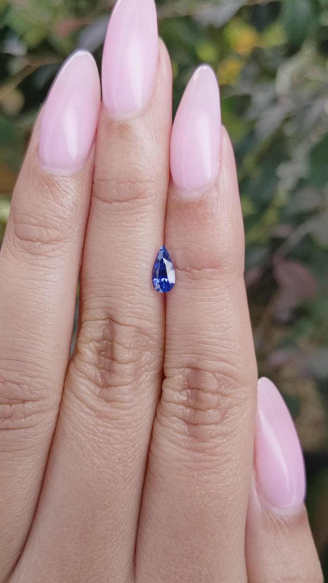 0.66 Ct. Blue Sapphire from Ceylon (Sri Lanka) Size Video