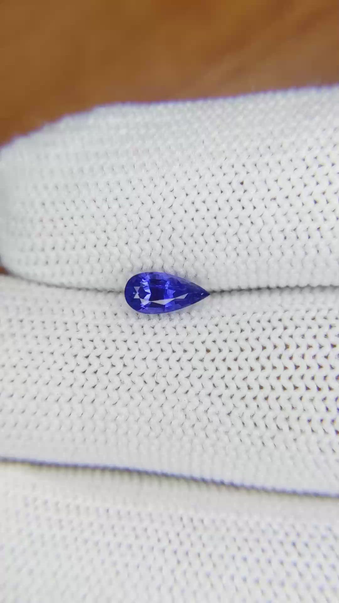 0.66 Ct. Blue Sapphire from Ceylon (Sri Lanka) Size Video