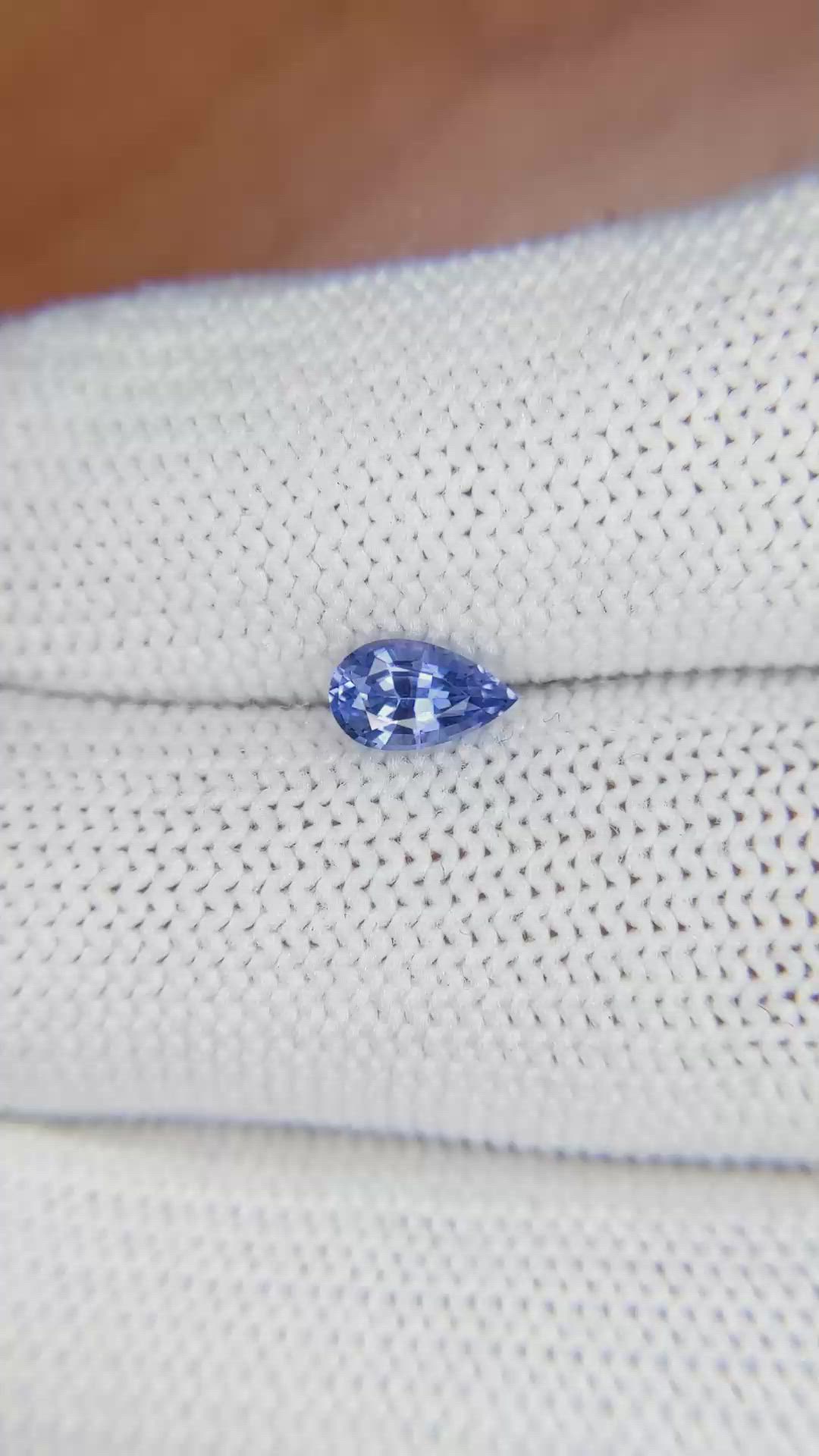 0.71 Ct. Blue Sapphire from Ceylon (Sri Lanka) Size Video