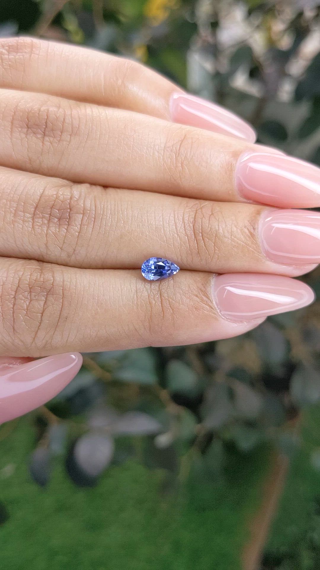 0.71 Ct. Blue Sapphire from Ceylon (Sri Lanka) Size Video