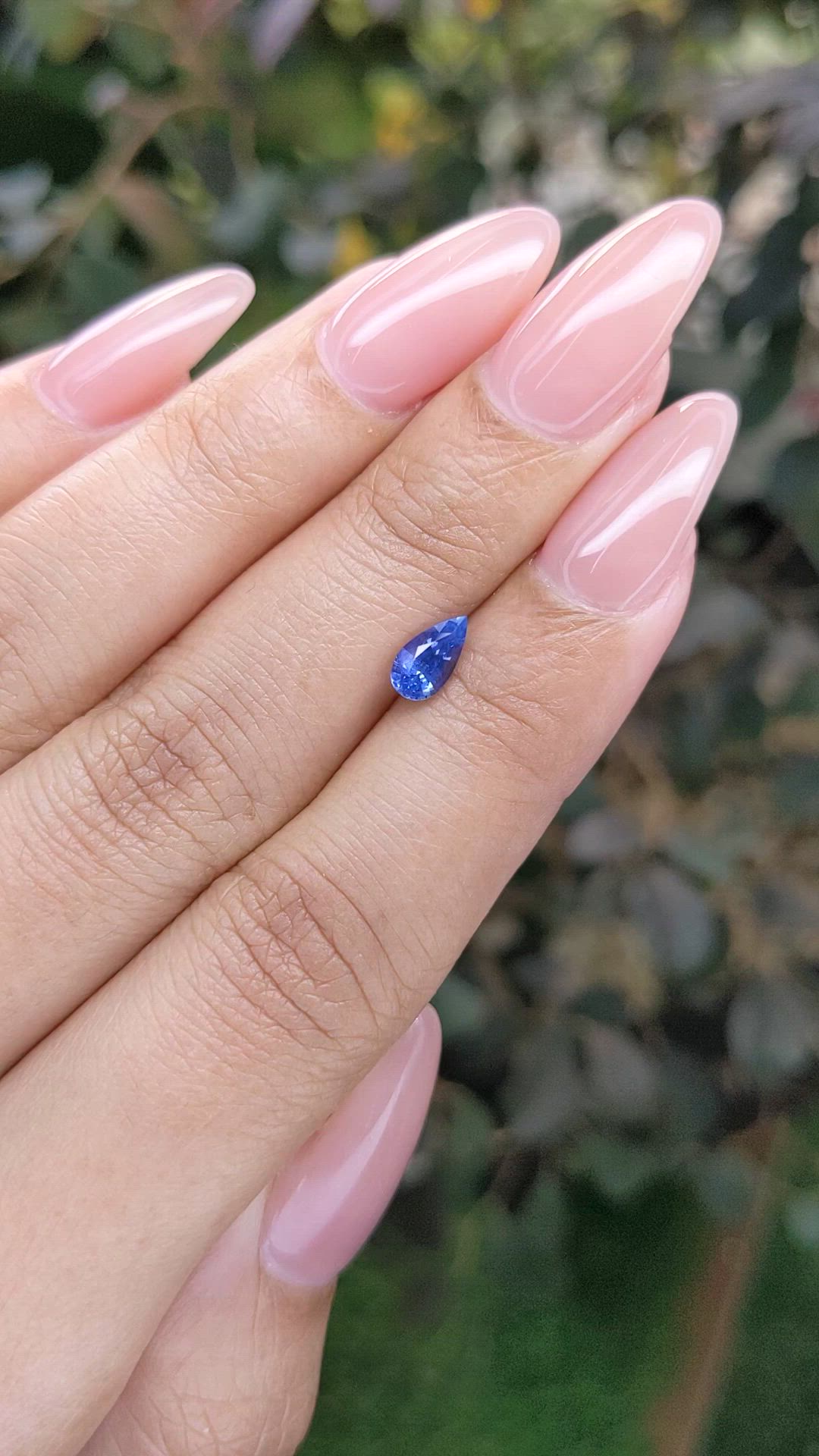 0.66 Ct. Blue Sapphire from Ceylon (Sri Lanka) Size Video