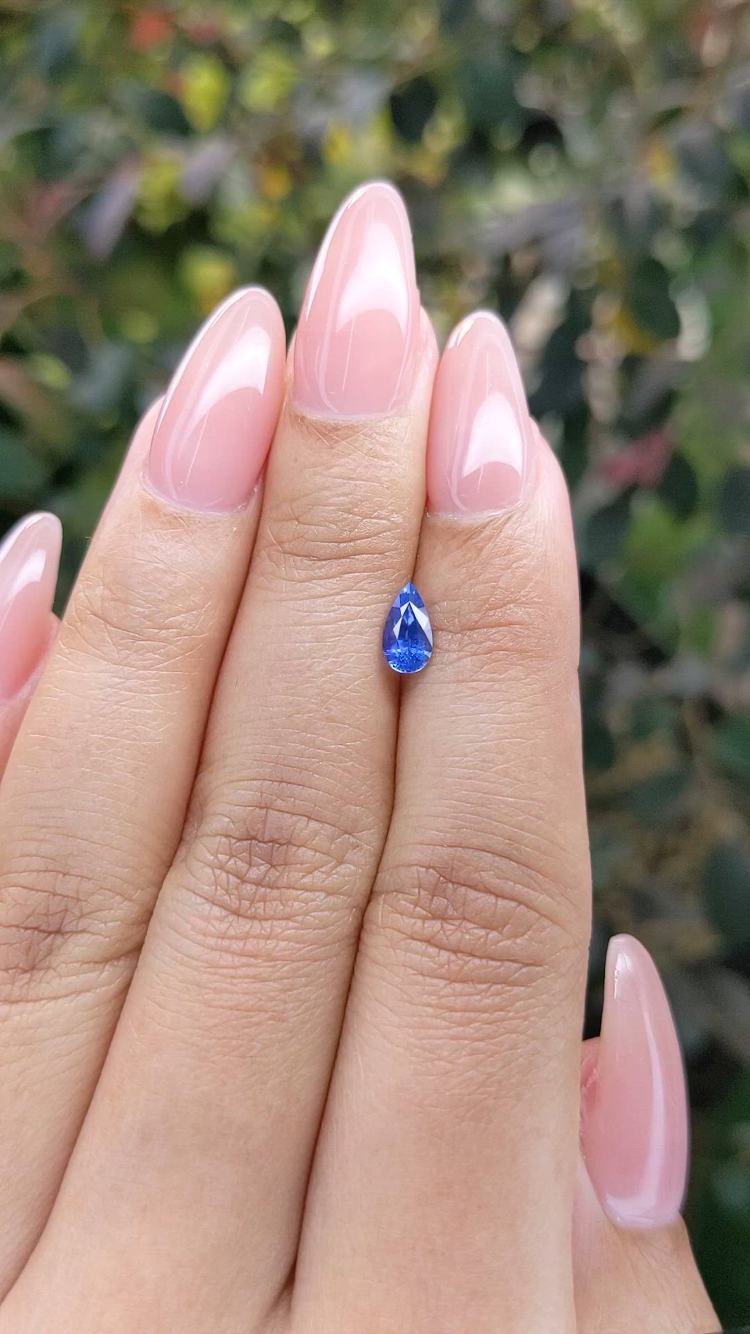 0.66 Ct. Blue Sapphire from Ceylon (Sri Lanka) Size Video