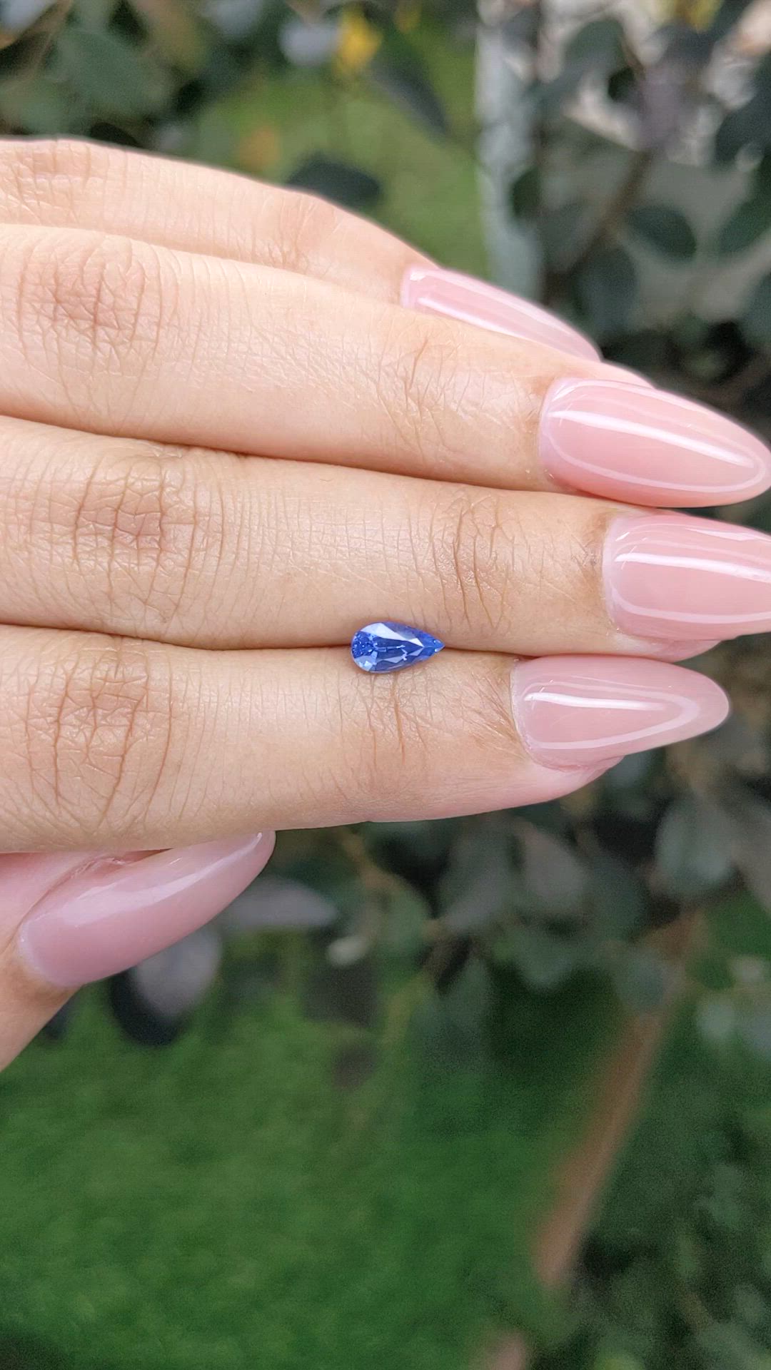 0.66 Ct. Blue Sapphire from Ceylon (Sri Lanka) Size Video