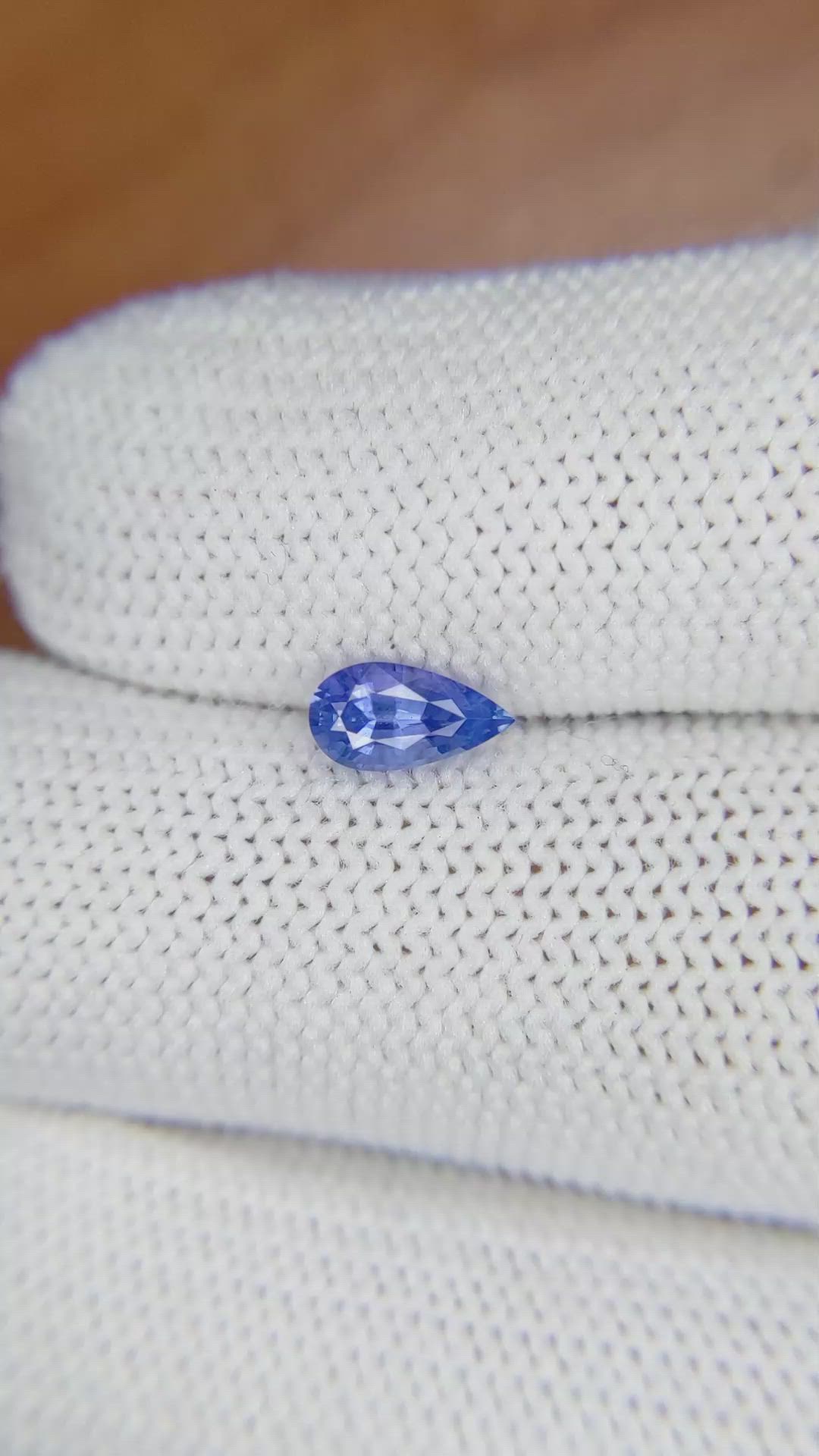 0.66 Ct. Blue Sapphire from Ceylon (Sri Lanka) Size Video