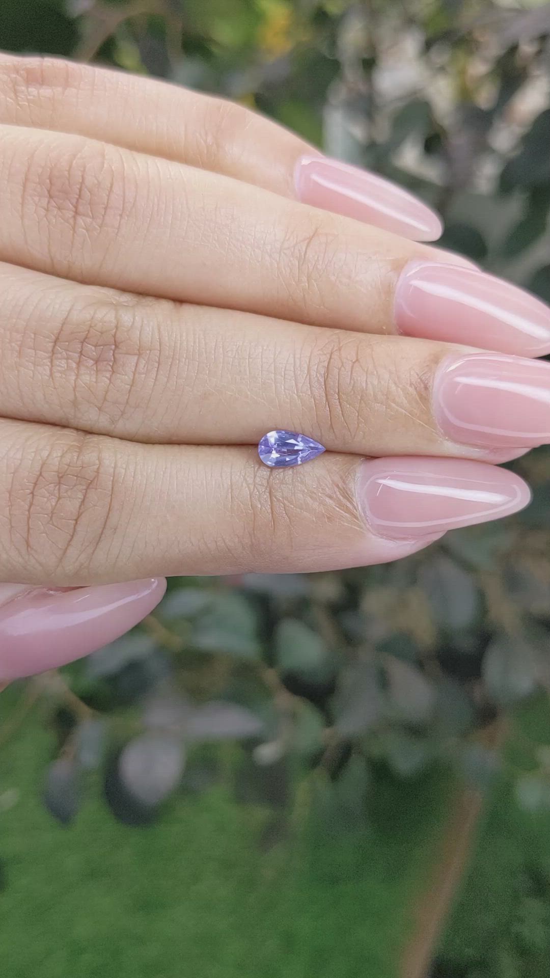 0.49 Ct. Blue Sapphire from Ceylon (Sri Lanka) Size Video