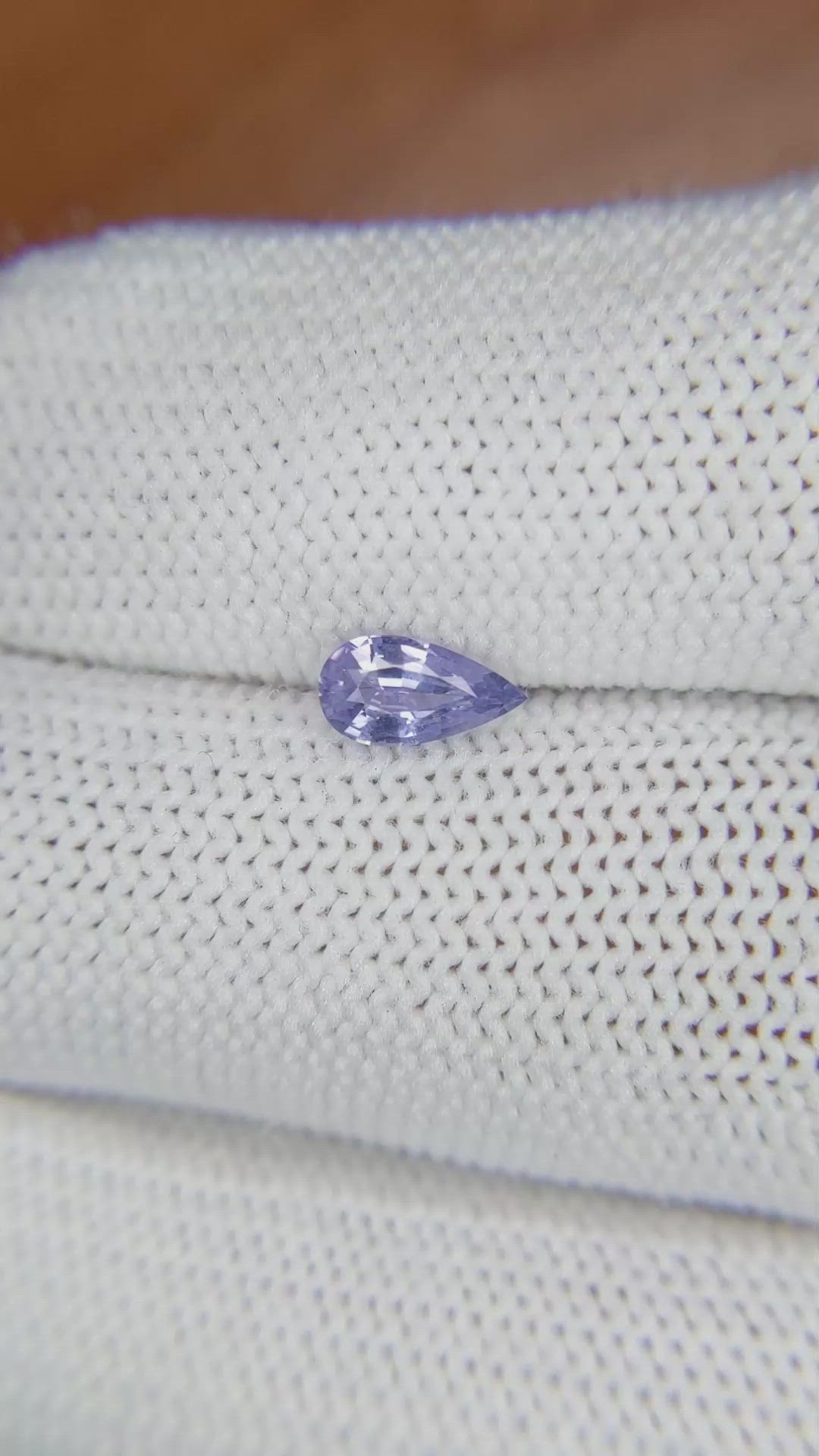 0.49 Ct. Blue Sapphire from Ceylon (Sri Lanka) Size Video