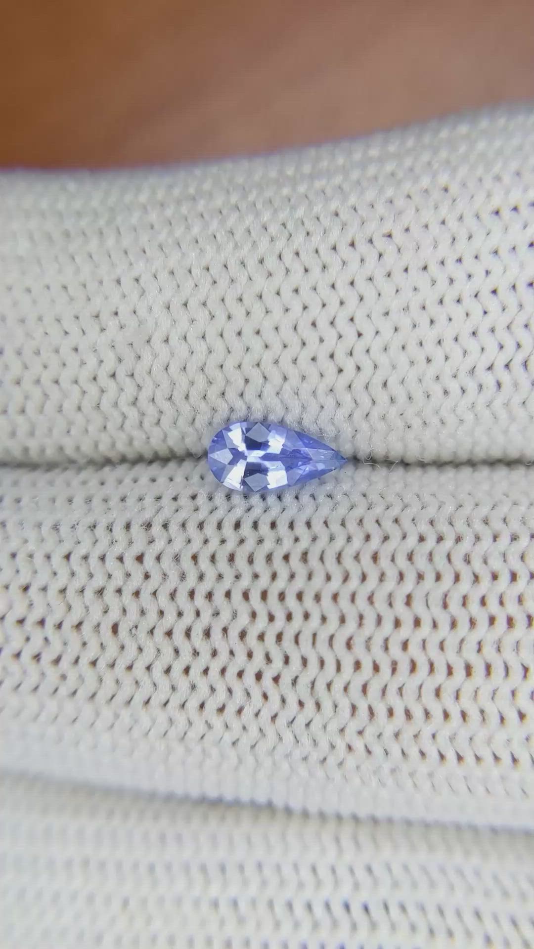 0.68 Ct. Sapphire from Ceylon (Sri Lanka) Size Video