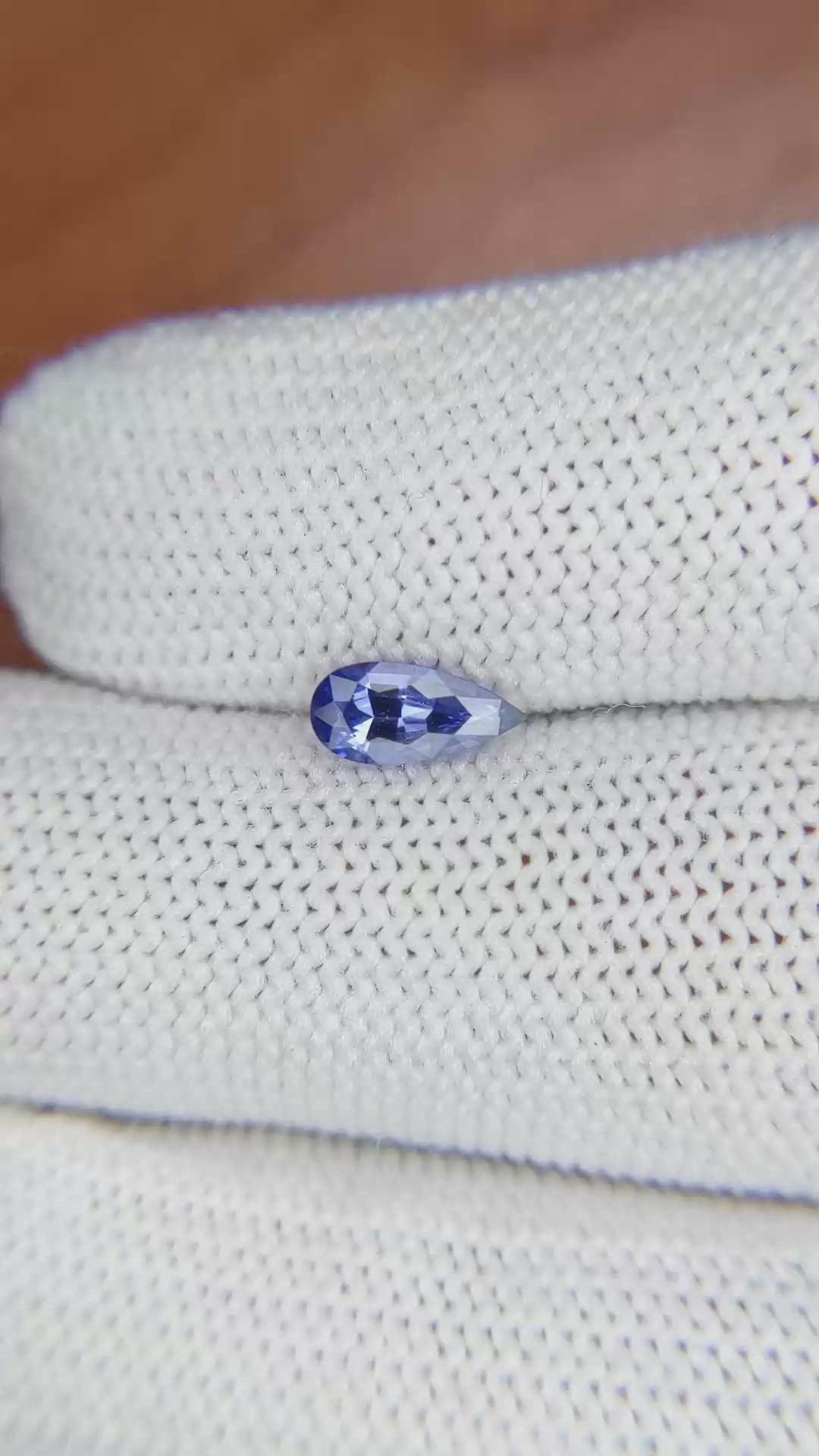 0.59 Ct. Blue Sapphire from Ceylon (Sri Lanka) Size Video