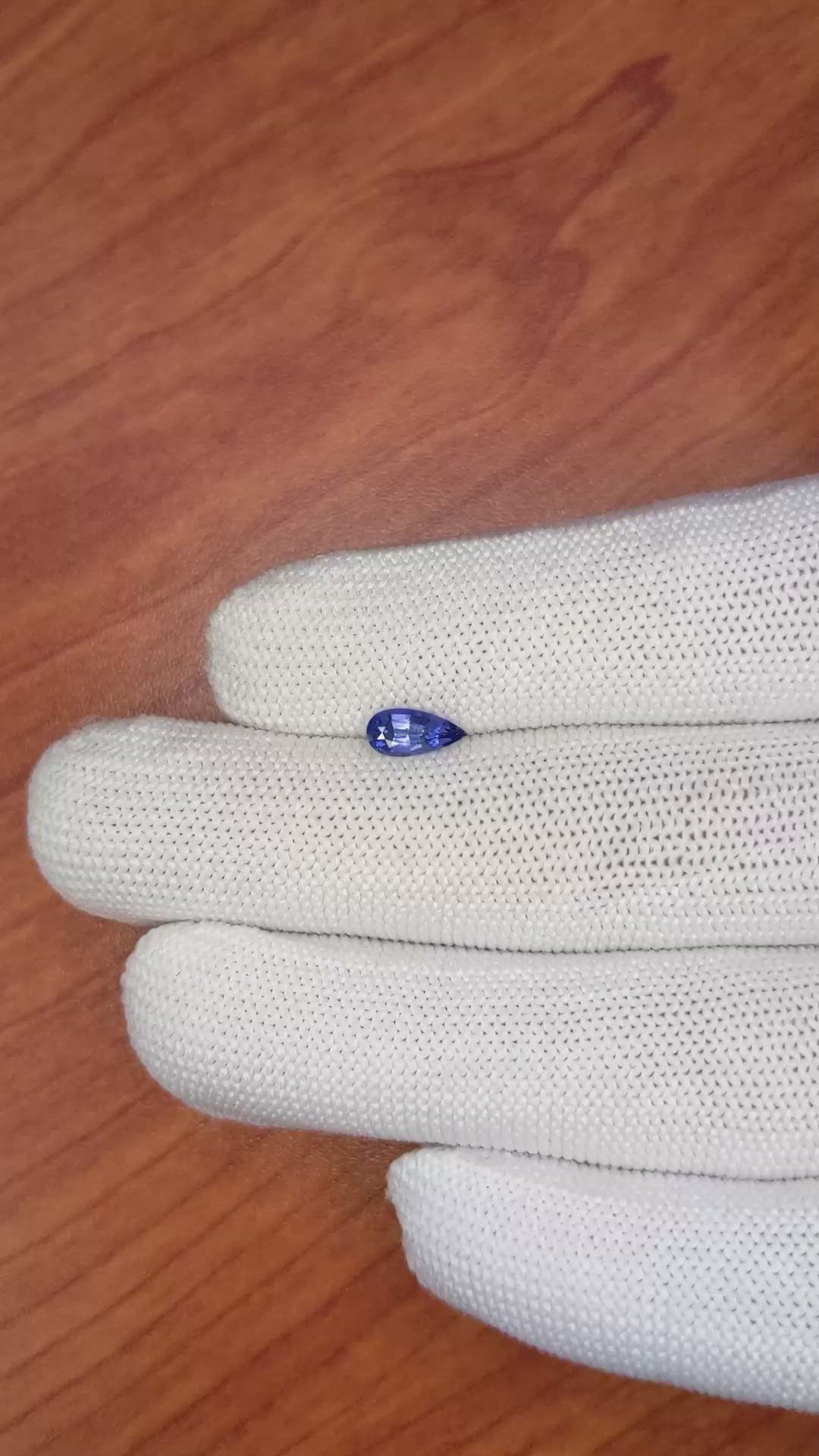 0.59 Ct. Blue Sapphire from Ceylon (Sri Lanka) Size Video