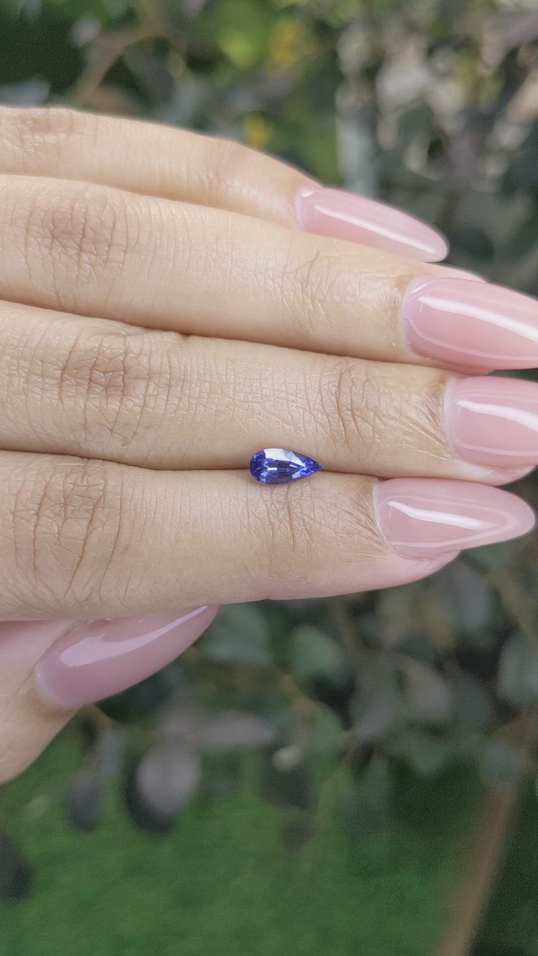 0.59 Ct. Blue Sapphire from Ceylon (Sri Lanka) Size Video