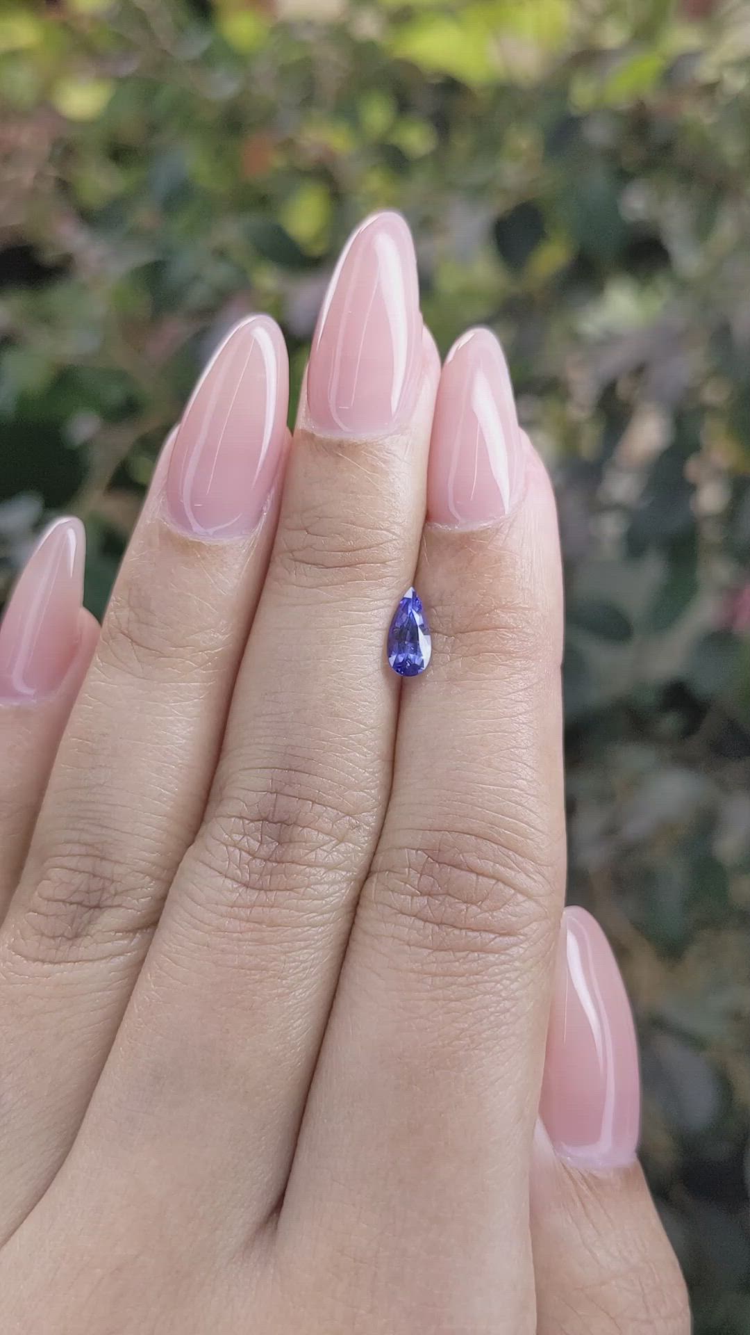 0.59 Ct. Blue Sapphire from Ceylon (Sri Lanka) Size Video