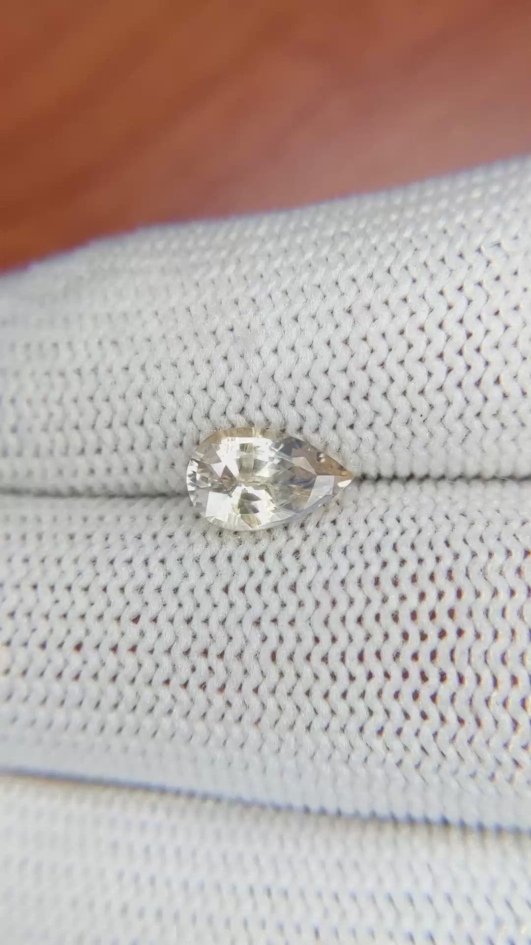 1.57 Ct. Bi Color Sapphire from Ceylon (Sri Lanka) Size Video