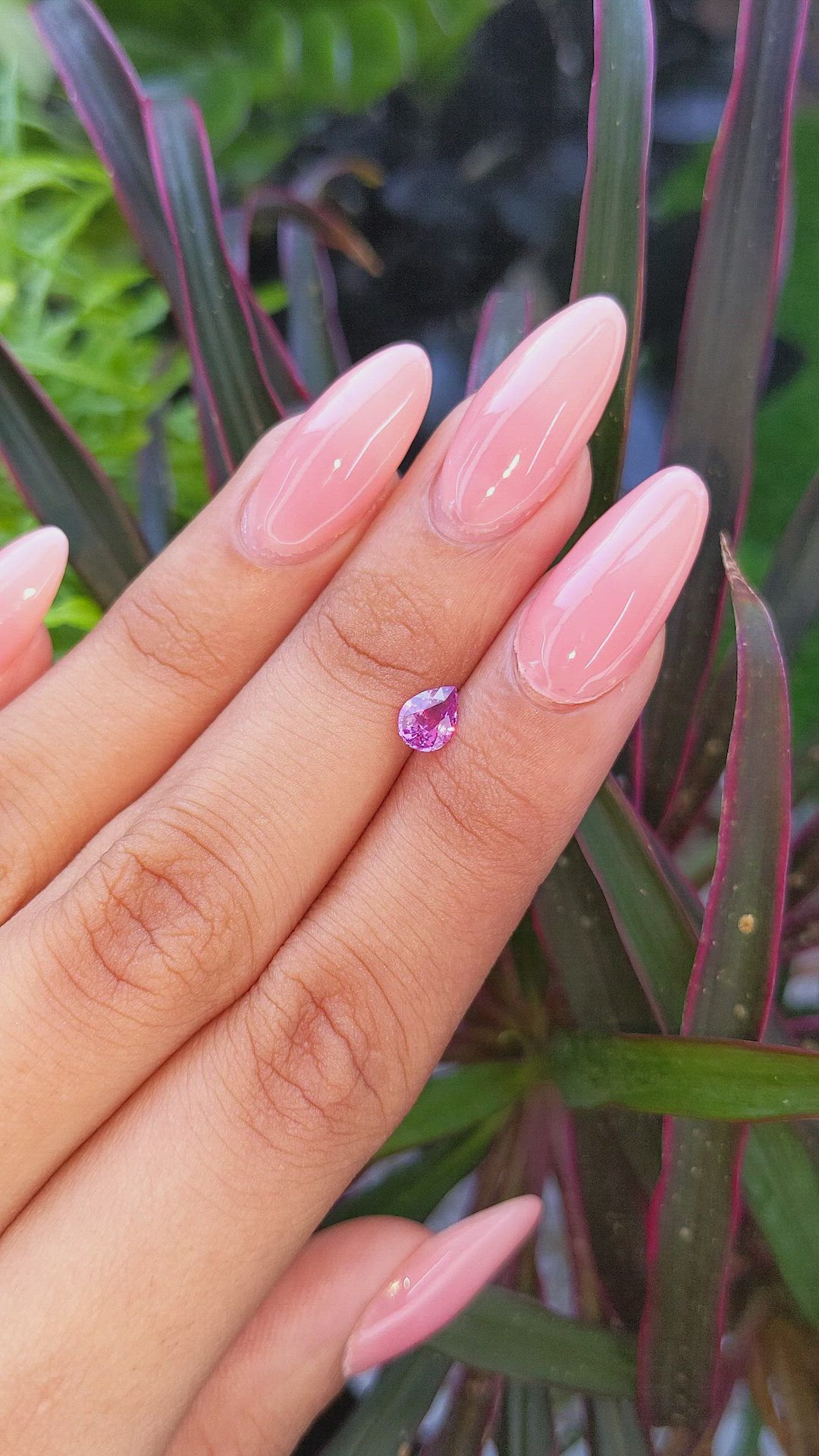 0.71 Ct. Purplish Pink Sapphire from Tanzania Size Video