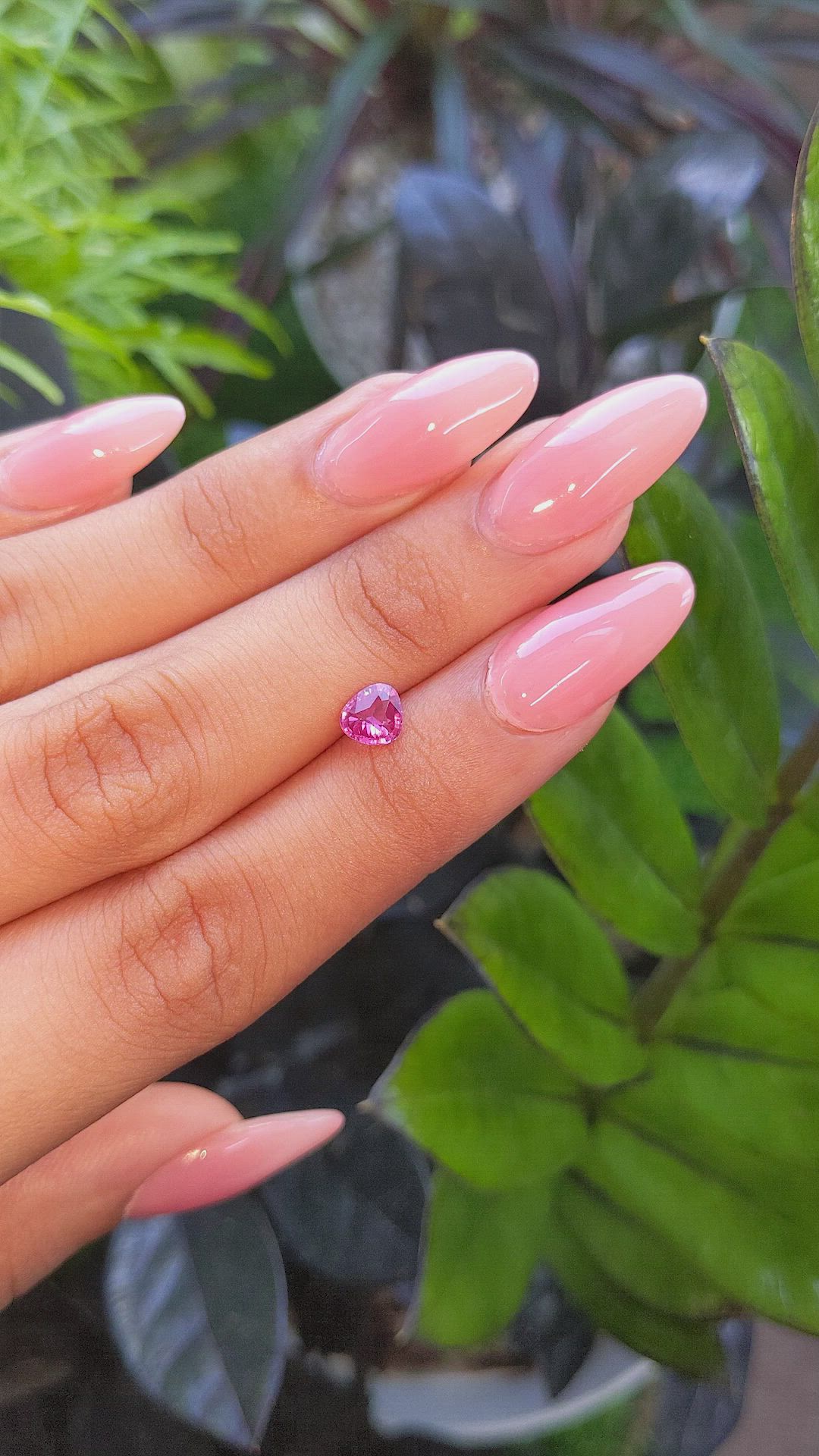 0.69 Ct. Pink Sapphire from Tanzania Size Video