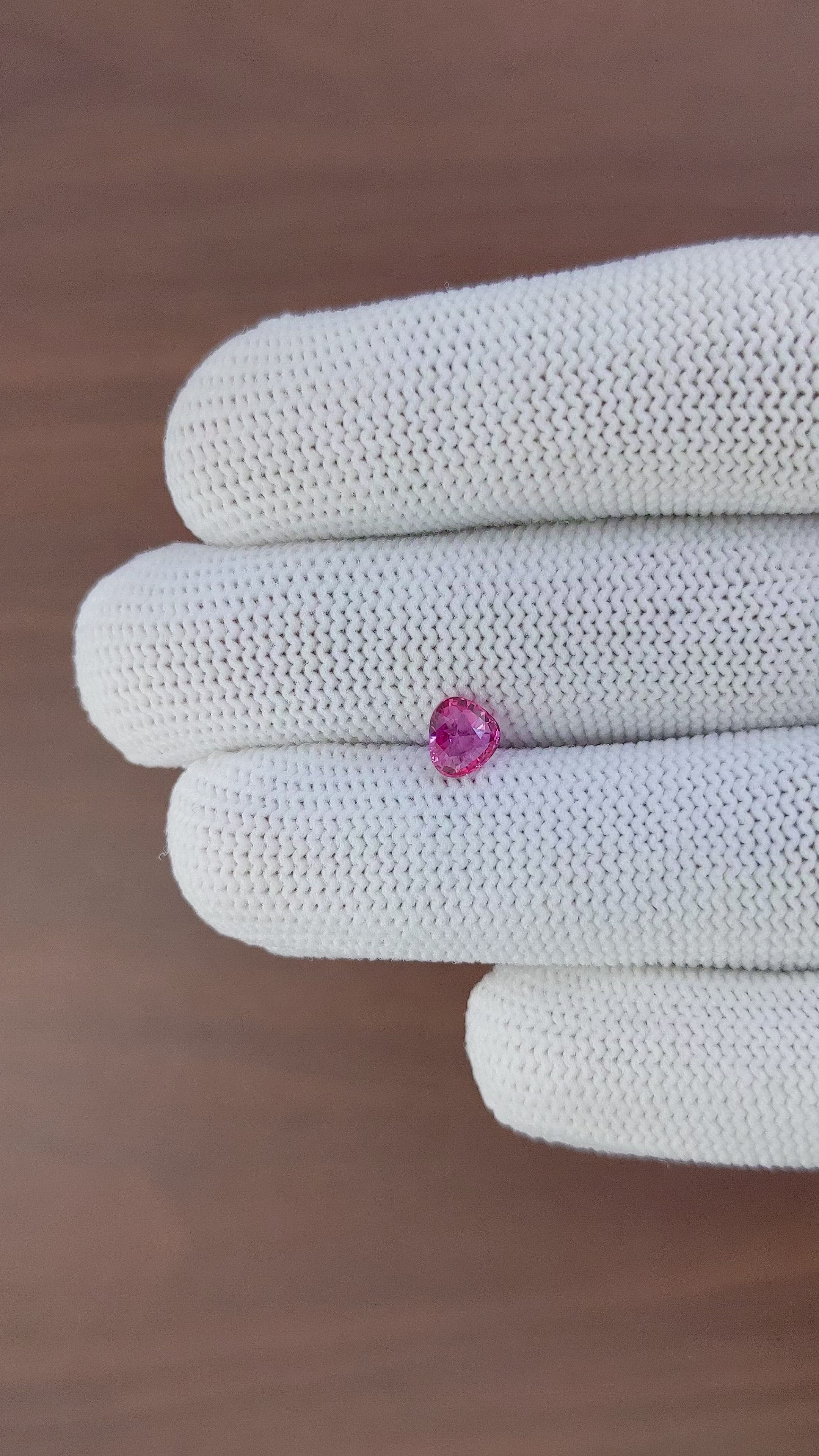 0.69 Ct. Pink Sapphire from Tanzania Size Video