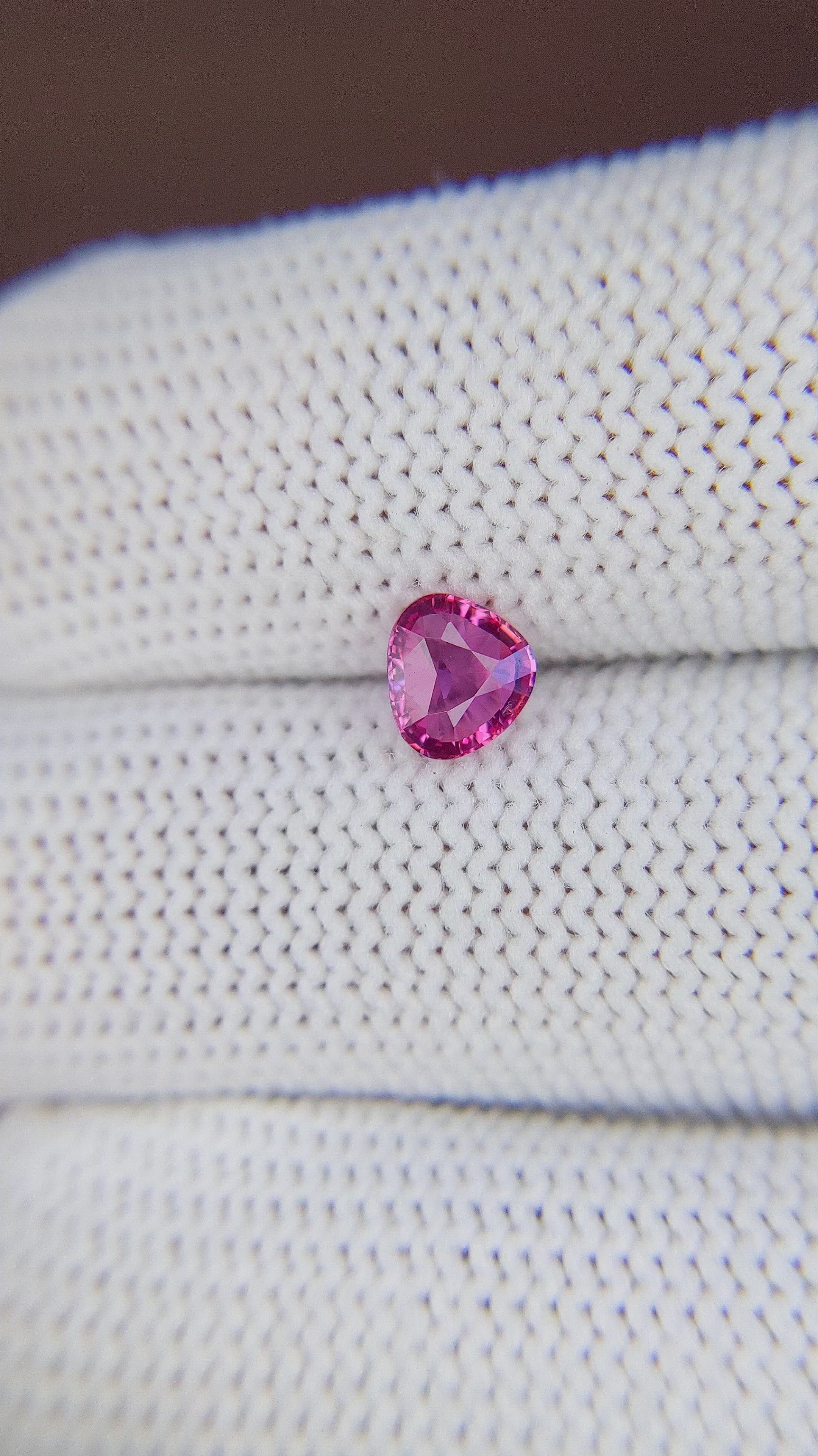 0.69 Ct. Pink Sapphire from Tanzania Size Video