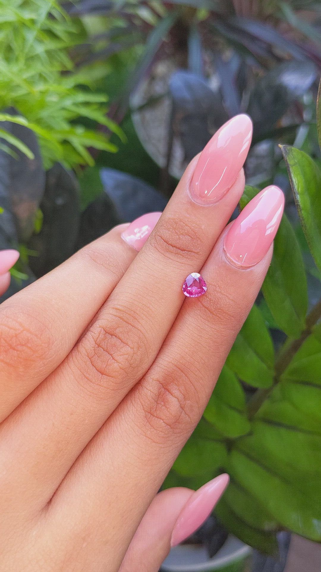 0.69 Ct. Pink Sapphire from Tanzania Size Video