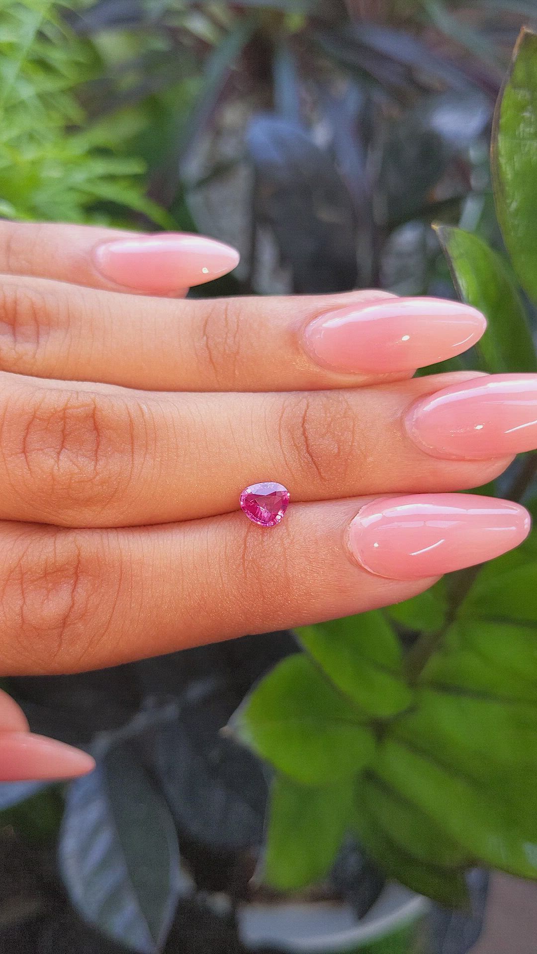 0.69 Ct. Pink Sapphire from Tanzania Size Video
