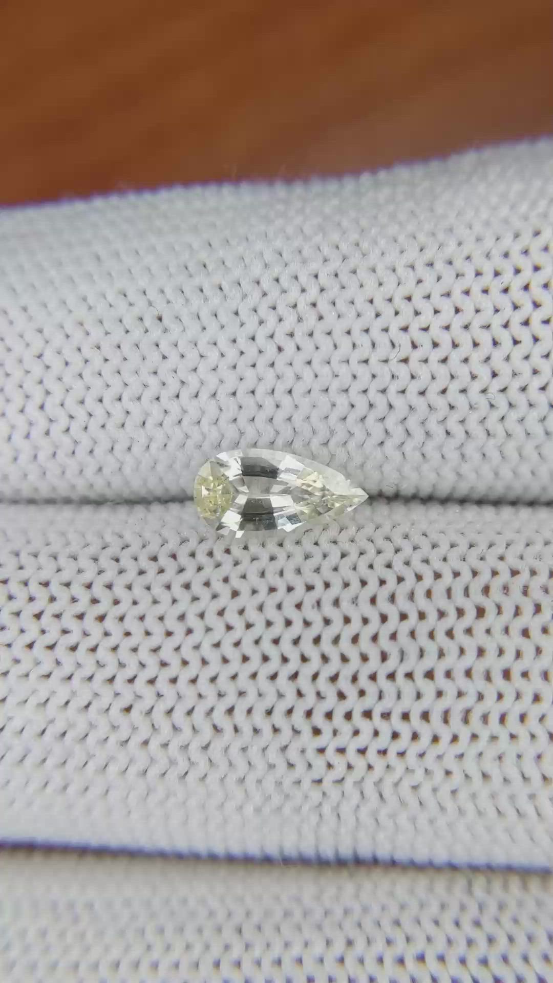 0.90 Ct. Yellow Sapphire from Ceylon (Sri Lanka) Size Video