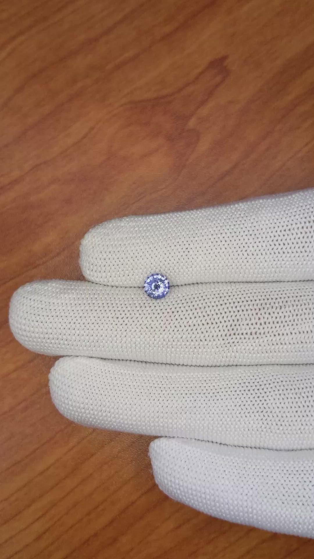 0.70 Ct. Blue Sapphire from Ceylon (Sri Lanka) Size Video