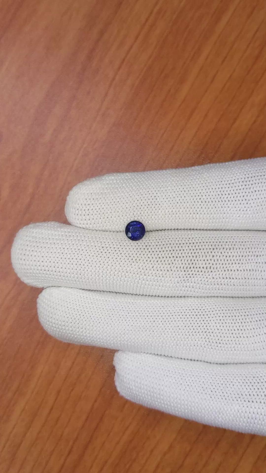 0.70 Ct. Blue Sapphire from Ceylon (Sri Lanka) Size Video