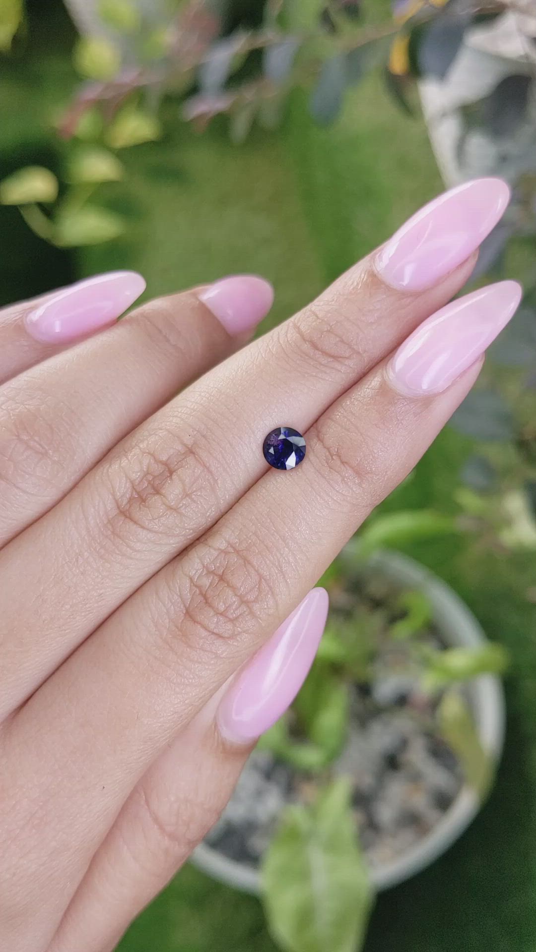 0.70 Ct. Blue Sapphire from Ceylon (Sri Lanka) Size Video