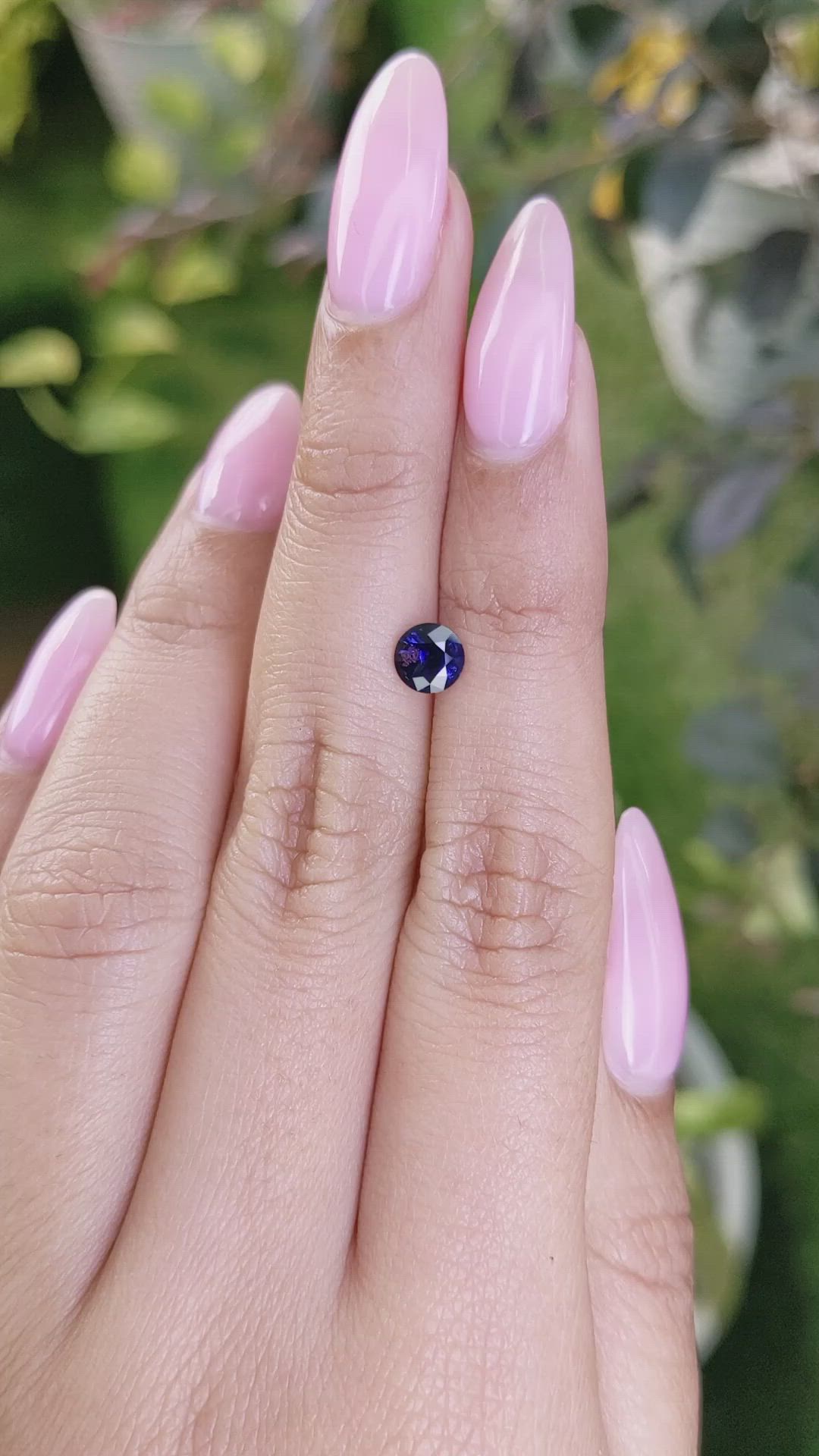 0.70 Ct. Blue Sapphire from Ceylon (Sri Lanka) Size Video