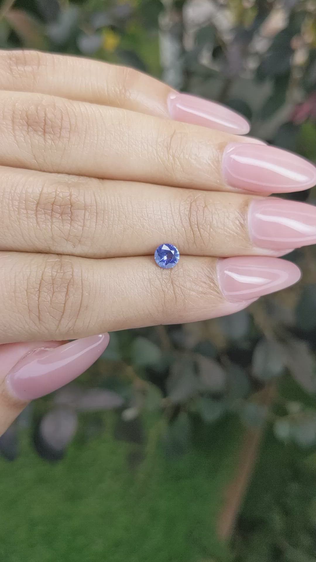 0.44 Ct. Blue Sapphire from Ceylon (Sri Lanka) Size Video